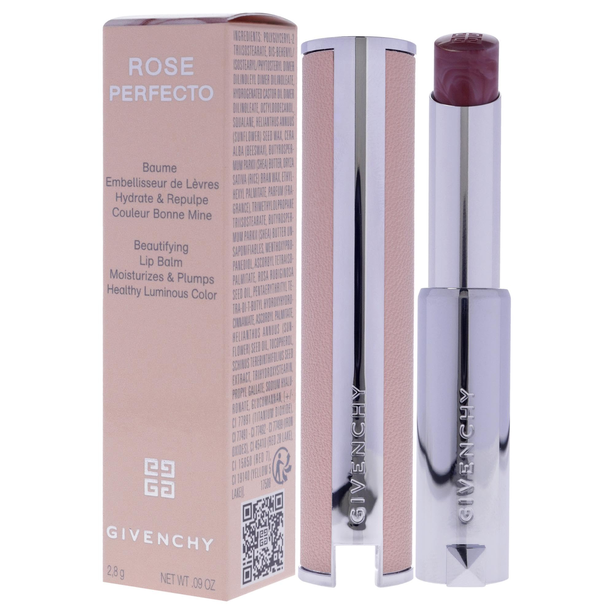 Rose Perfecto Plumping Lip Balm - N102 Feeling Nude by Givenchy for Women - 0.09 oz Lip Balm