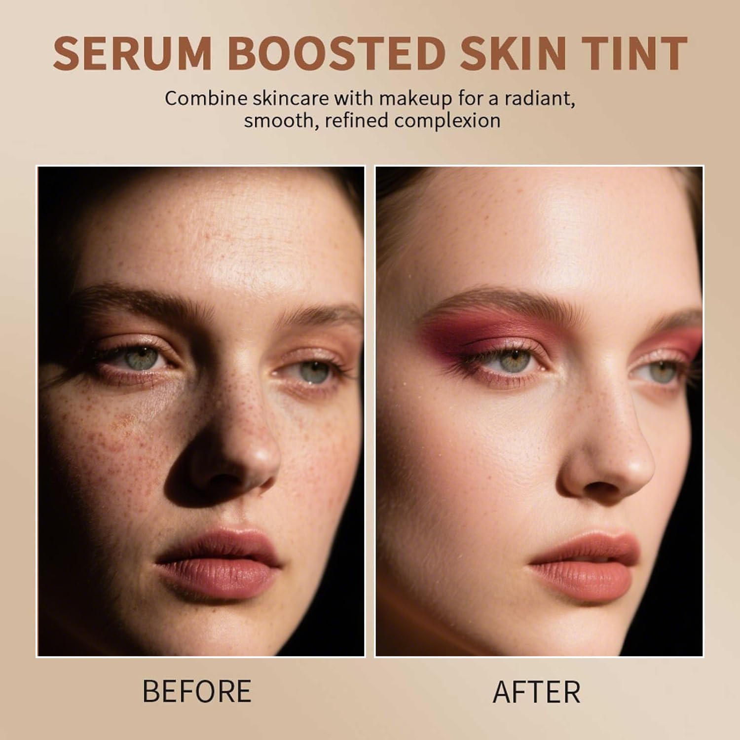 Beauty Balm Serum Boosted Skin Tint, Foundation Stick, Tinted Moisturizer, Concealer Stick for Foundation Makeup, Full Coverage Foundation, Contour Sticks for Face Makeup, Radiant & Dewy Finish (#03)