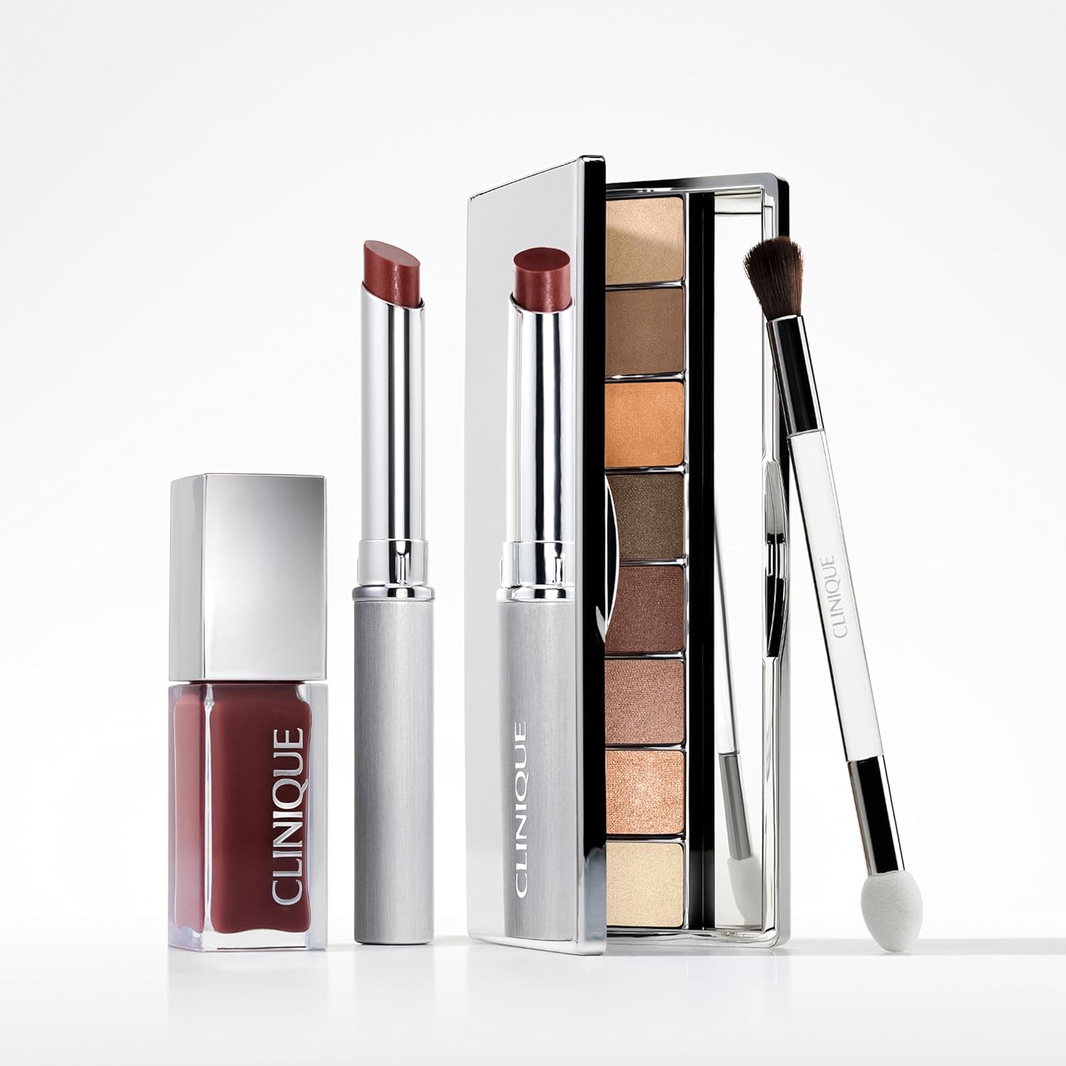 Clinique All About Shadow Eye Shadow Palette, 8 Silky + Buildable Shades | Black Honey, Pink and Nude Honey | Safe For Sensitive Eyes