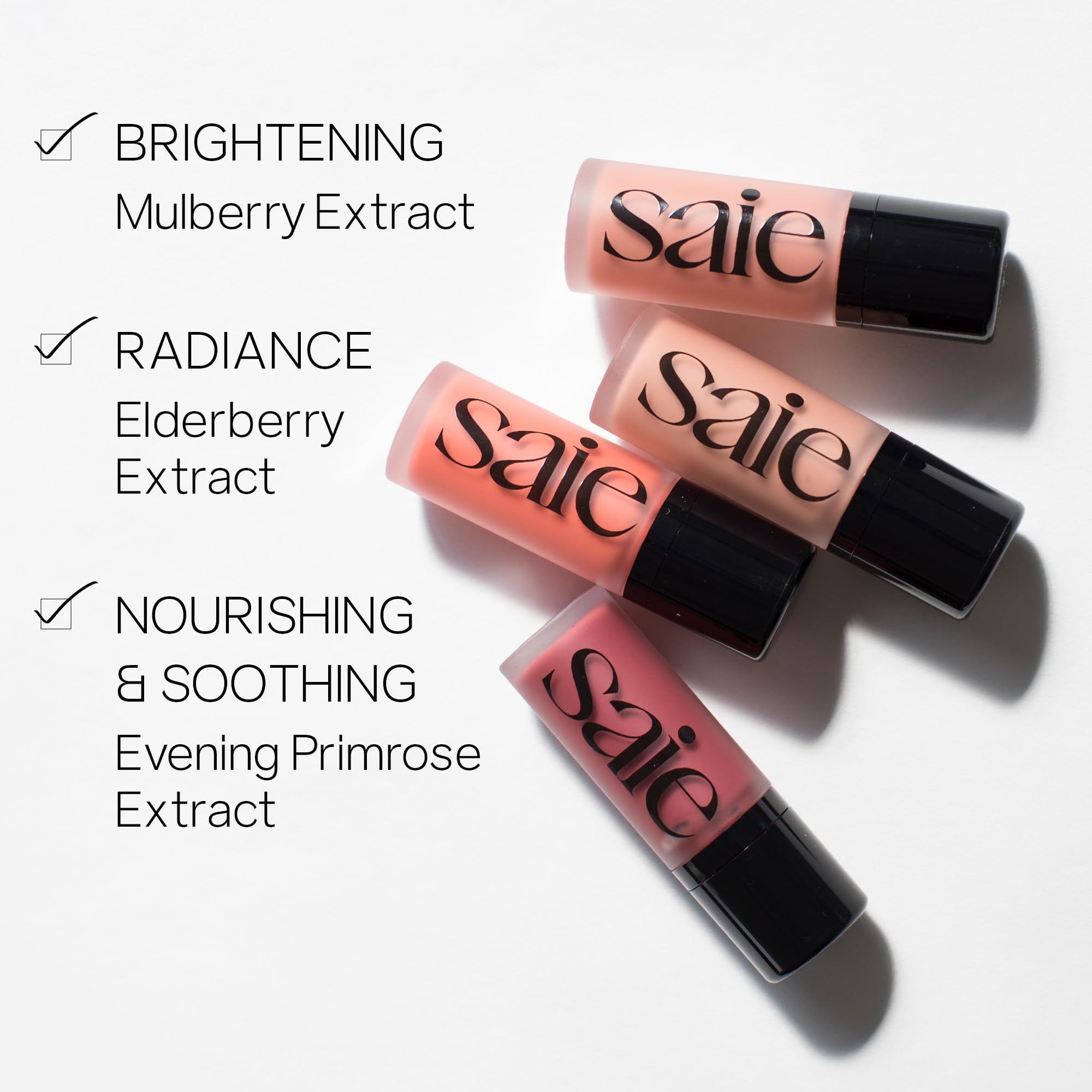 Saie Dew Liquid Blush for Cheeks - Hydrating Cream Blush Stick with a Blendable + Buildable Formula - Skincare Infused Dewy Cheek Tint for a Natural Flush - Glowy Makeup Essential - Chilly (.40 oz)