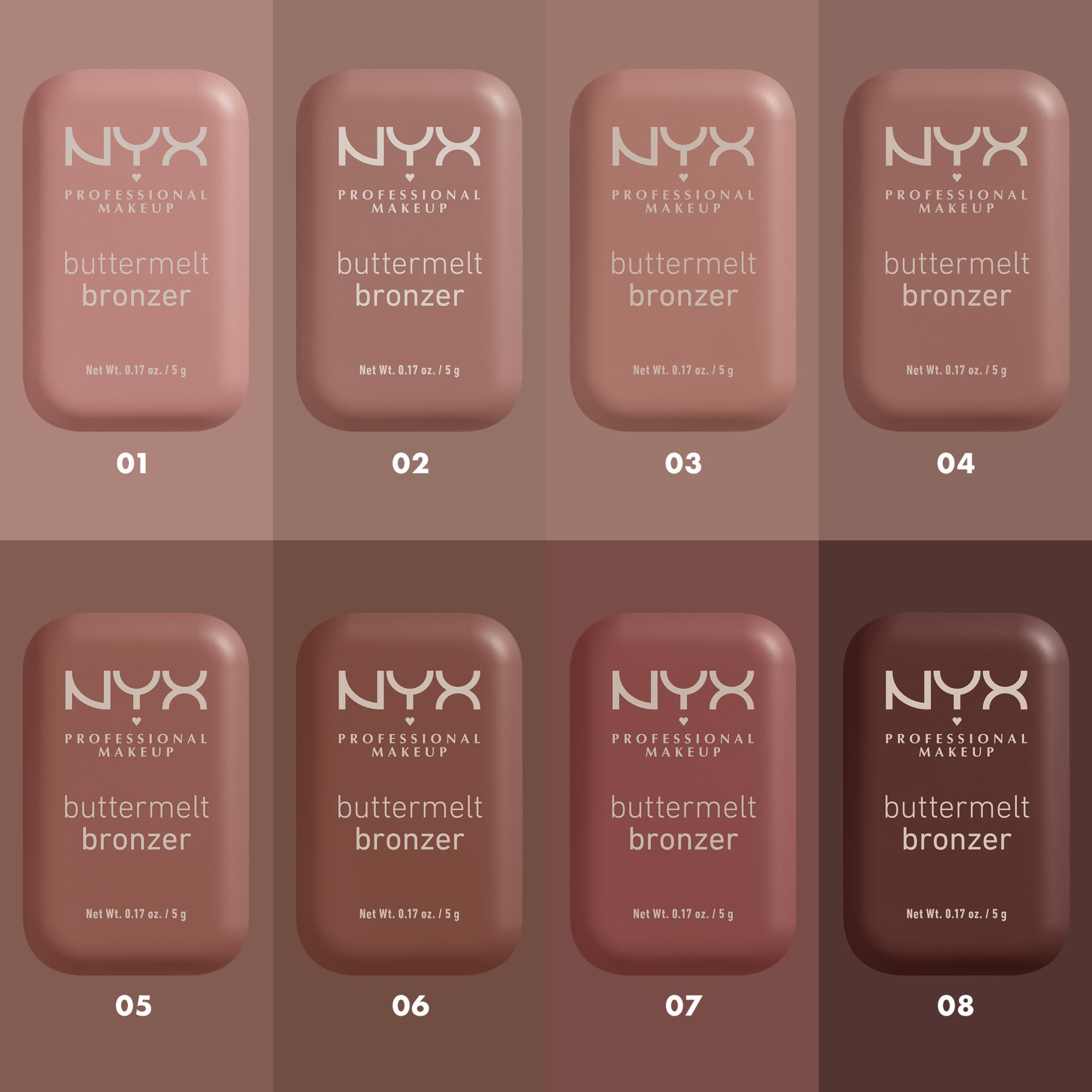 NYX PROFESSIONAL MAKEUP Matte Buttermelt Bronzer, Longwear Face Makeup with Up to 12 Hours of Wear, Vegan Formula - Deserve Butta (Light Medium Cool)