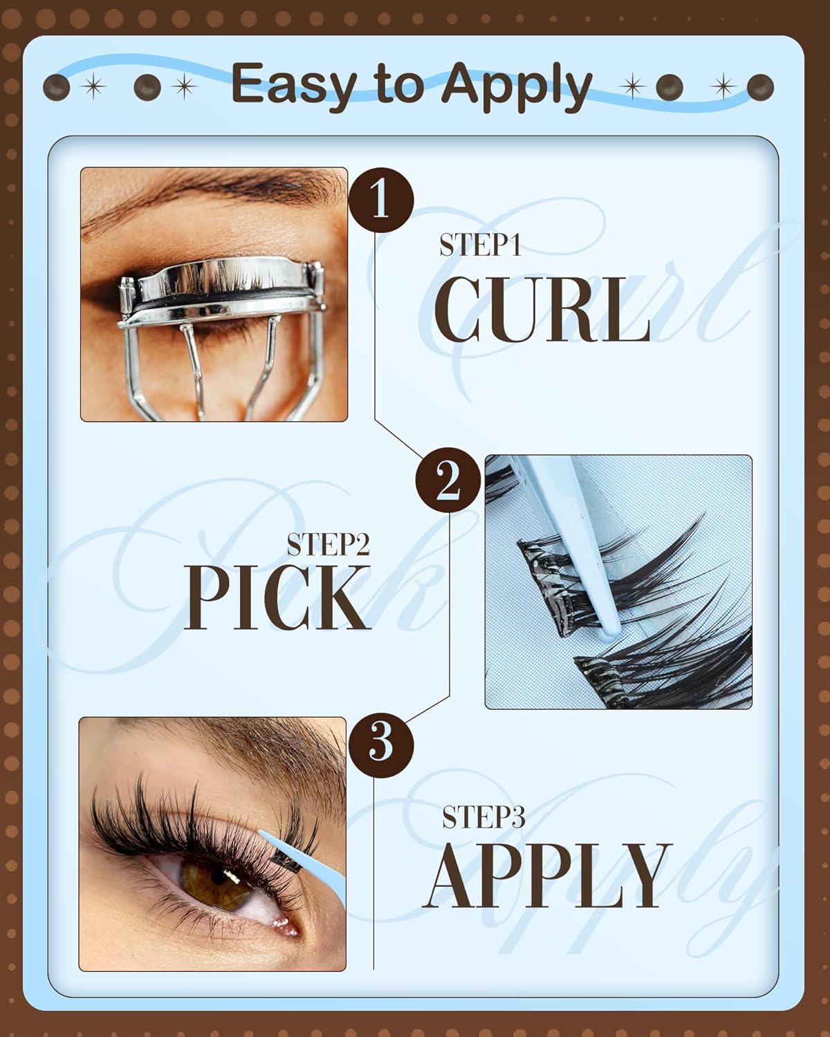 Pre-Glued Lash Clusters Self Adhesive Lashes Cat Eye Fluffy Eyelash Clusters Pre-Mapped Fairy Individual Lashes CC-Curly Wispy Cluster Eyelash Extensions Anime Spiky Cluster Lashes Press on Lashes