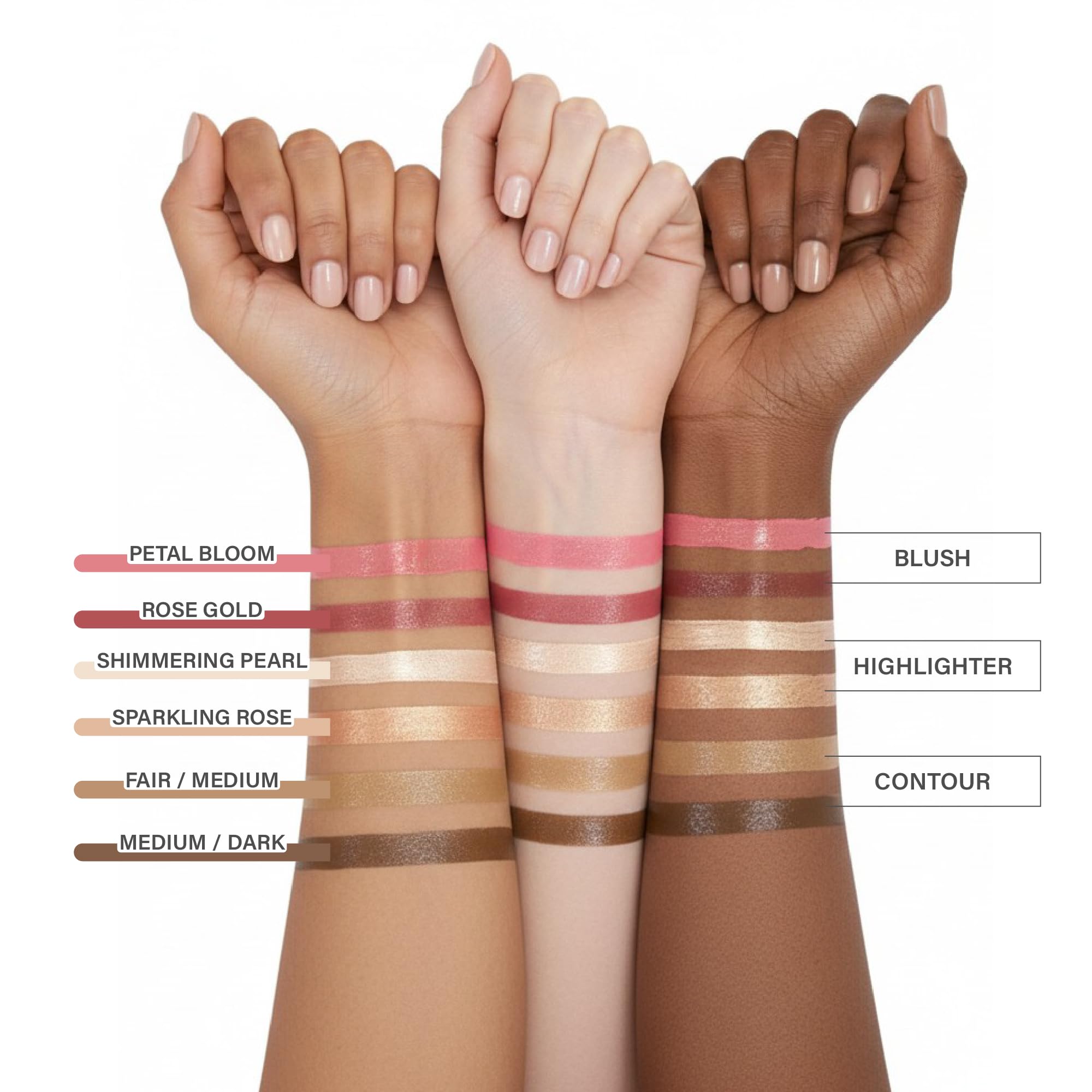 b.pure Glow Up Liquid Contour Wand | Hyaluronic Acid & Vitamin E | Blendable, Buildable Formula | Fair/Medium, 0.27 oz, 3-Pack
