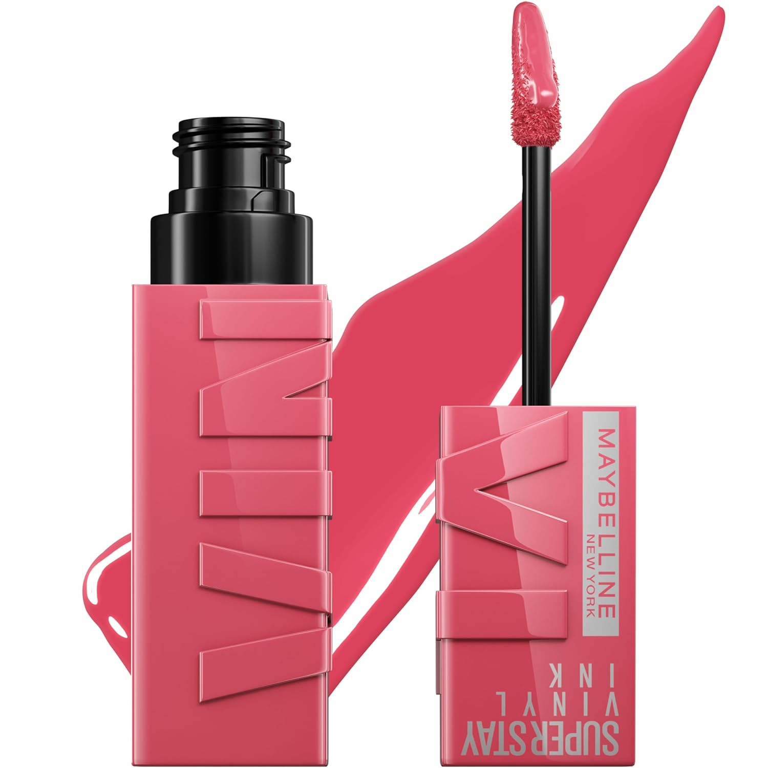 Maybelline Super Stay Vinyl Ink Longwear No-Budge Liquid Lipcolor Makeup, Highly Pigmented Color and Instant Shine, Royal, Deep Wine Red Lipstick, 0.14 fl oz, 1 Count