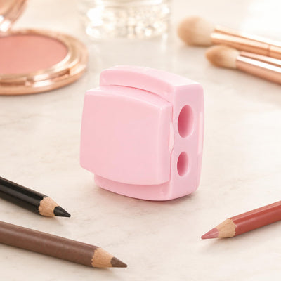 Cosmetic Pencil Sharpener - Dual Hole with Closed Lid for Makeup Lip Liner Sharpener Eyeliner Sharpener Makeup Pencil Sharpener Eyebrow Pencil Sharpener Lip Pencil Sharpener Made in Germany
