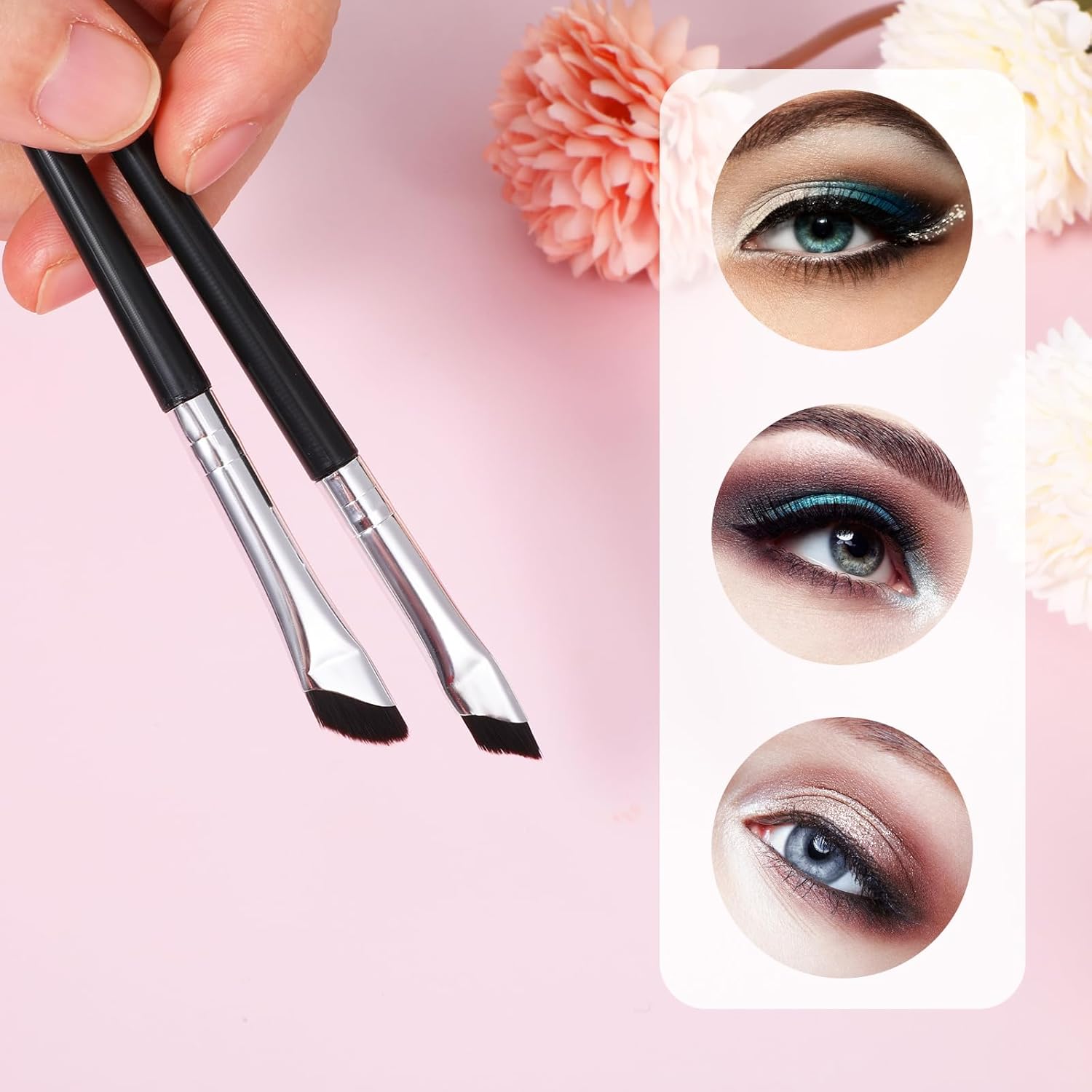 7-Piece Set Angled Eyeliner Brush, Multifunctional Practical Eye Brushes for Makeup Professional Makeup Brush Set for Women Girls Cosmetic Applicators