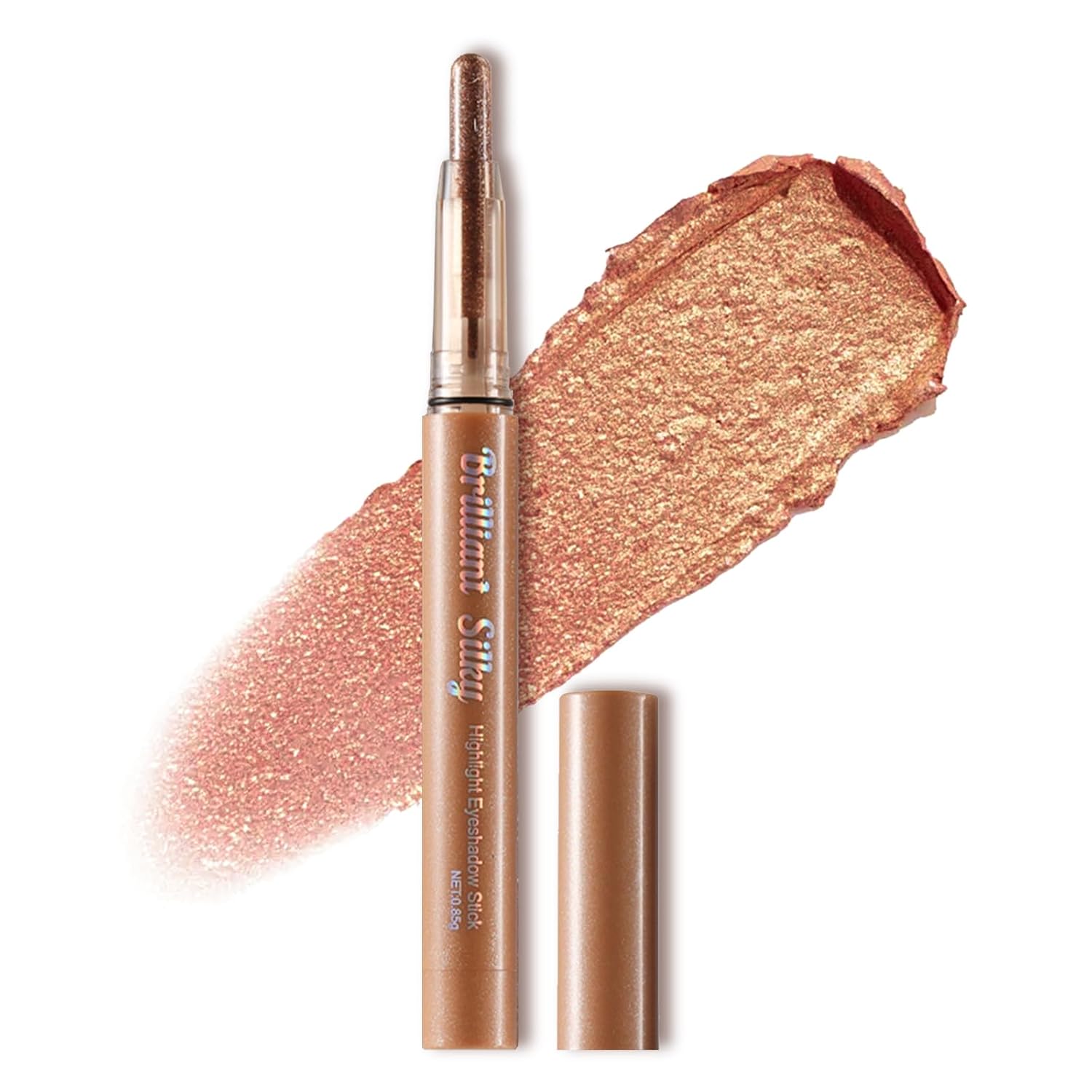 Silver White Glitter Cream Shimmer Eyeshadow Sticks, Multichrome Matte Eye Shadow Stick, Waterproof and Long-Lasting Smooth Cream Eye Highlighter Stick Makeup for Women, 4 Galactic Lcing