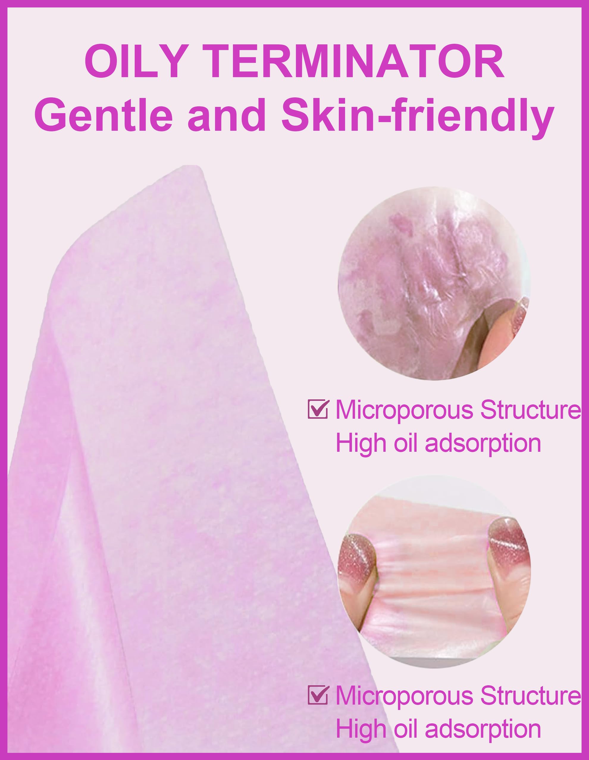 300PCS Oil blotting sheets for face - Blotting Papers for Face with Mirror, Puff & Refills, Absorbs Excess Face Oil, Shine Control, Saves Makeup, On-the-Go Facial Oil Control Kit, Matte Finish All Day
