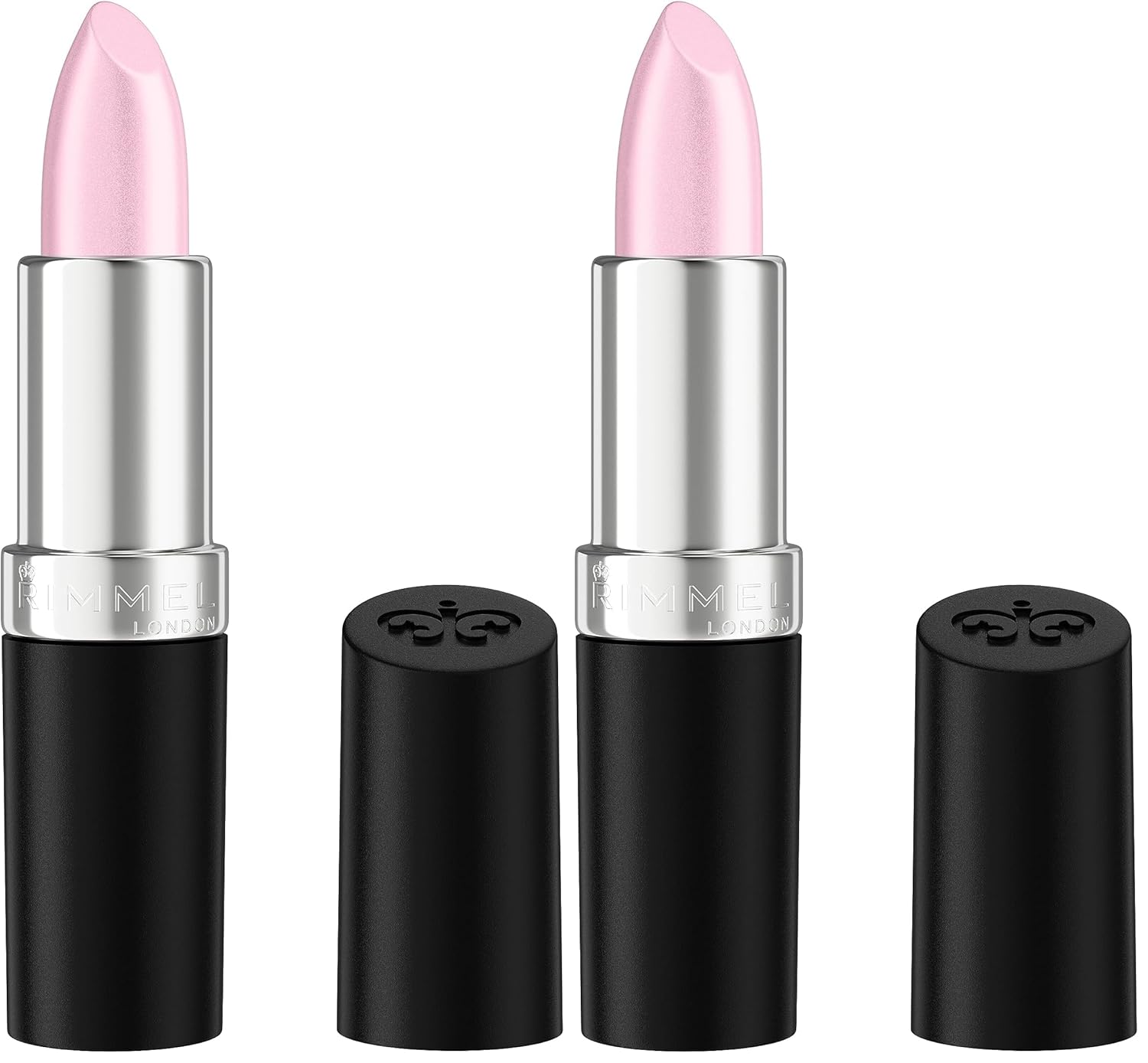 Rimmel Lasting Finish Lipstick | Up to 8 Hours of Intense Lip Color with Color Protect Technology and Exclusive Black Diamond Complex | 0.14 fl oz (Pack of 1) | 002 Candy