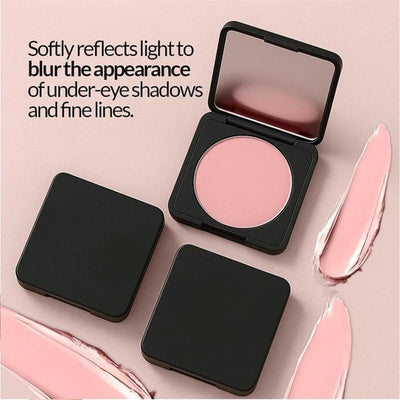Under Eye Brightener Concealer, Under Eye Brightener Powder, Tired Skin Color Correcting Brightener & Primer, Effectively Cover Dark Circles, Moisturize and Blend Perfectly with Makeup (Skin)
