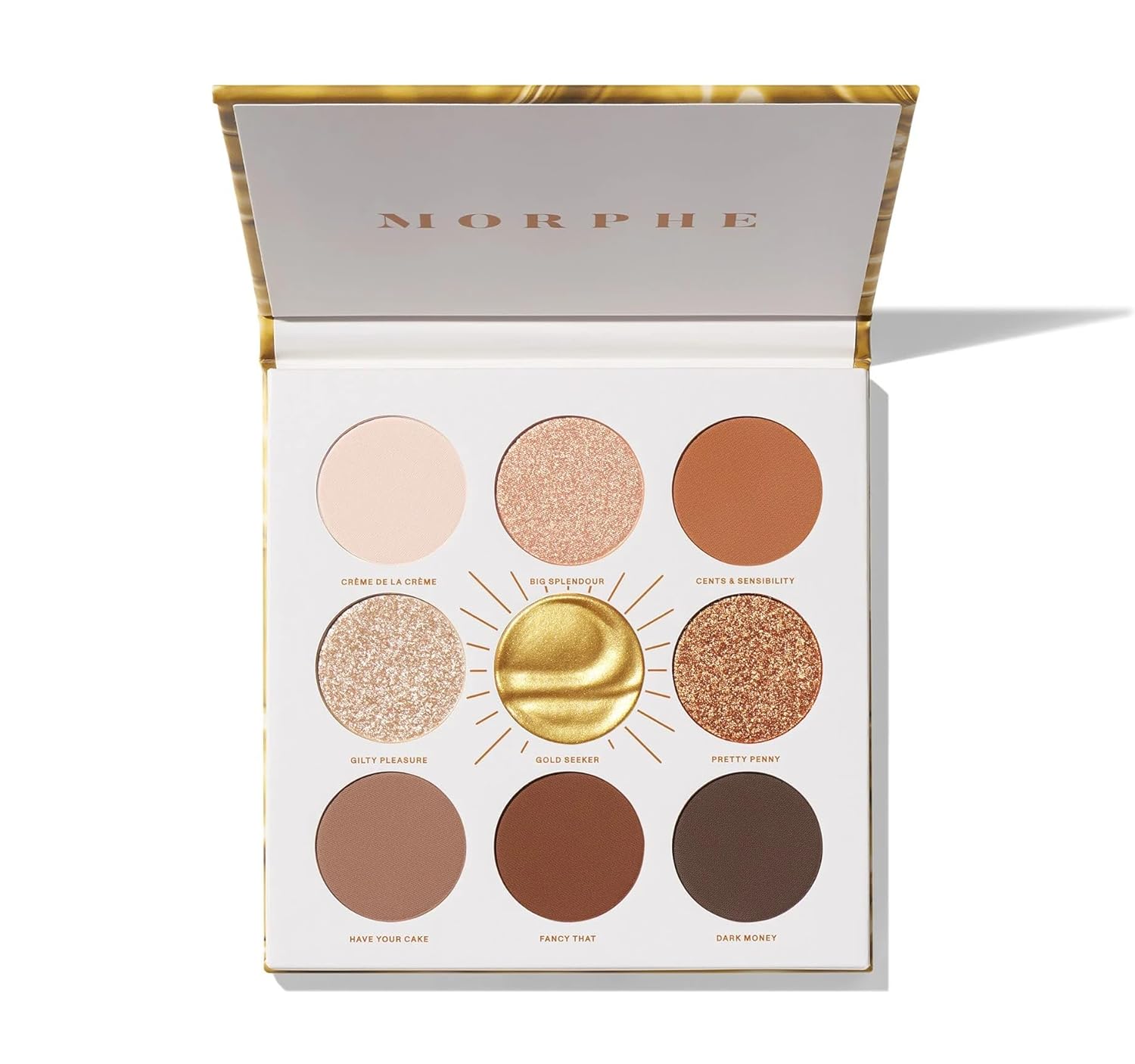 Morphe Rich & Foiled Artistry Palette - 9-Pan Metallic Eye Makeup Palette with Luxe Mattes, Shimmers, and Foil-Finishes - Mauve & Pink Colors with Luminous Shine - Rose to Fame (0.35 oz)