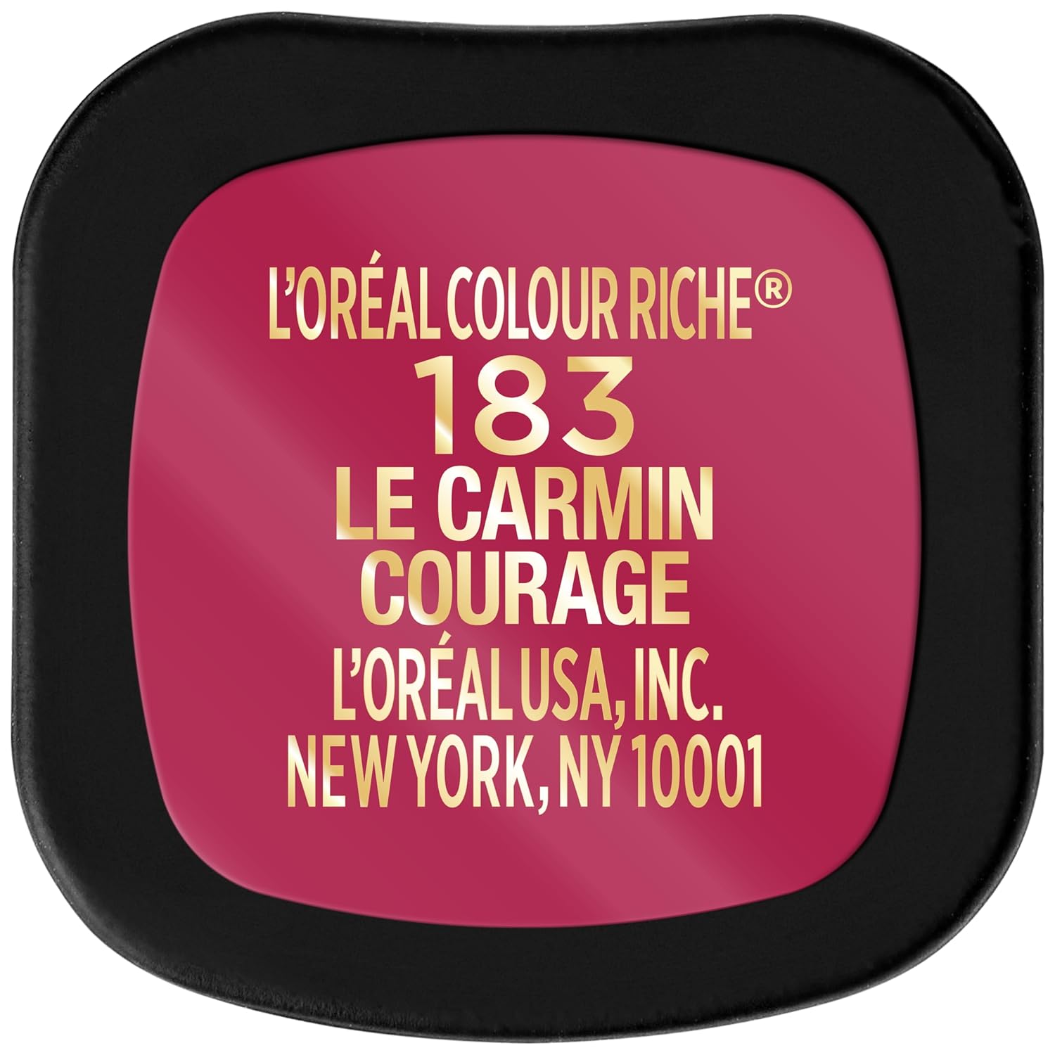 L'Oreal Paris Colour Riche Intense Volume Matte Lipstick, Lip Color Infused with Hyaluronic Acid for up to 16hr All Day Comfort, Le Carmin Courage, 0.06 oz
