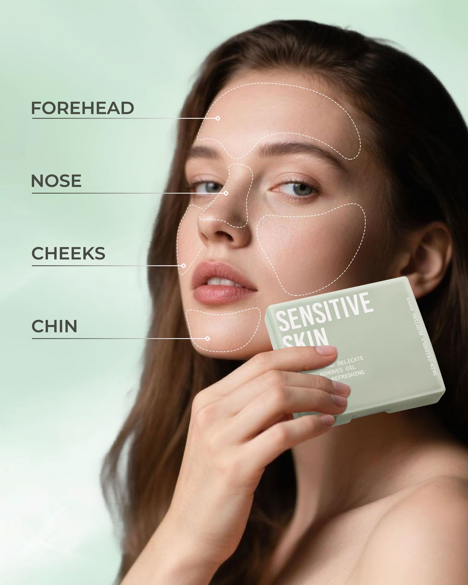 SUMEITANG 300 Oil Blotting Sheets for Face with Mirror & Puff Set | Oil Absorbing Sheets for Oily Skin | High-Performance Oil Control | Say Goodbye to Greasy | Summer Essentials for Women