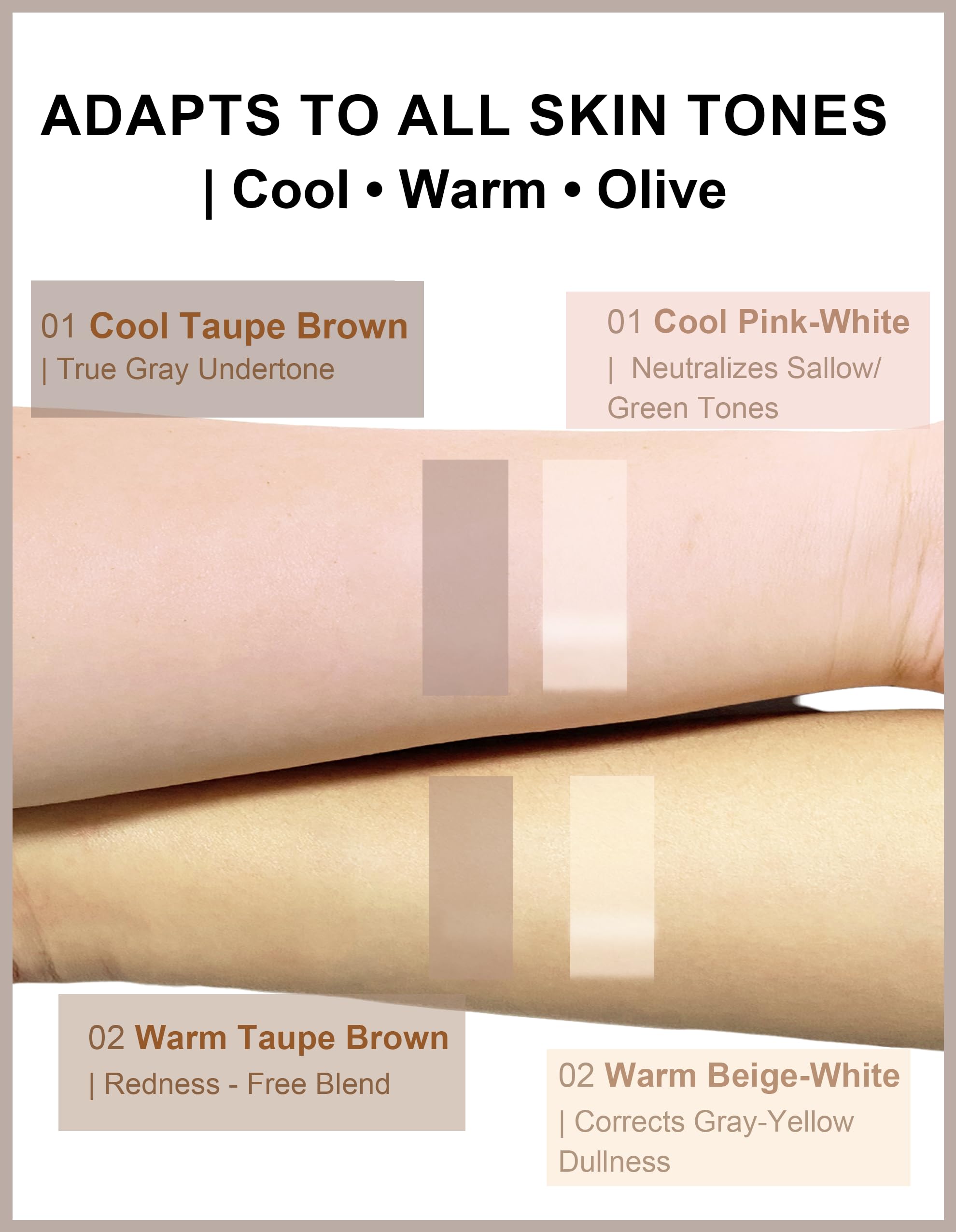 Cool Toned Liquid Contour Stick，Grey Nose Contour with Brush for Fair Pale Light Olive Skin,Long Lasting Cream Bronzer Gray, Blendable Lightweight Contouring Makeup Vegan & Cruelty-Free#01