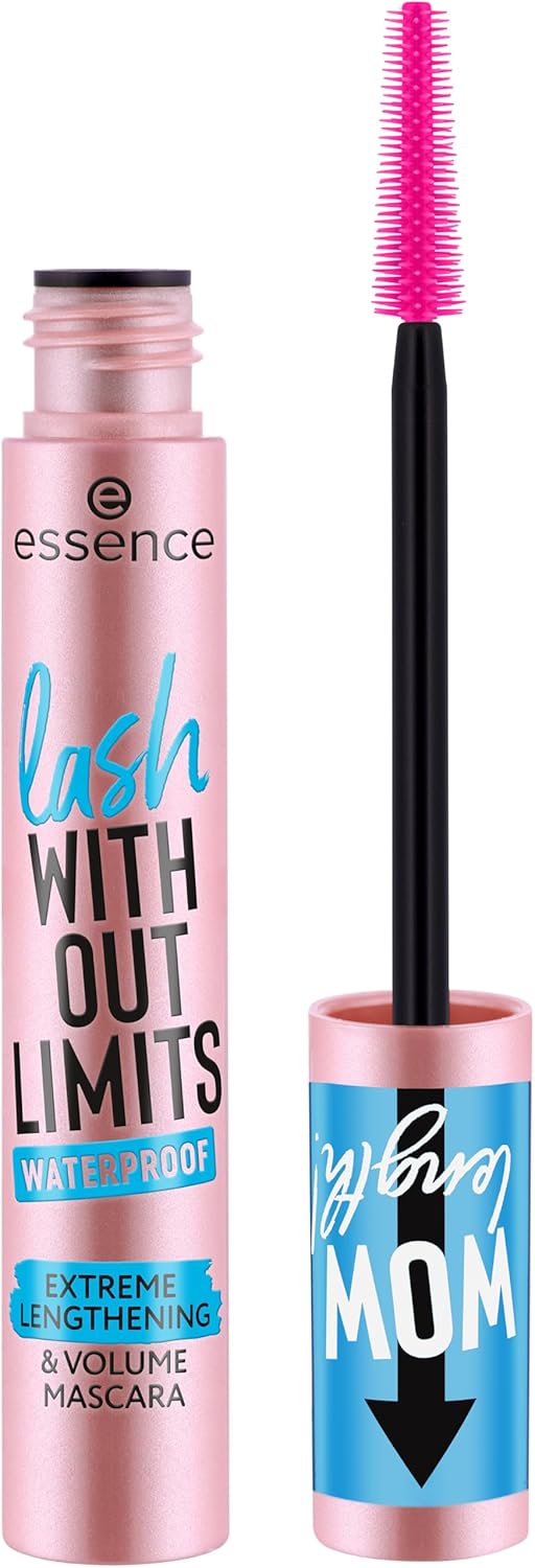 essence | Lash Without Limits Extreme Lengthening & Volume Mascara (01 | Extra Black) | Volumizing & Lengthening | Vegan, Cruelty Free & Paraben Free