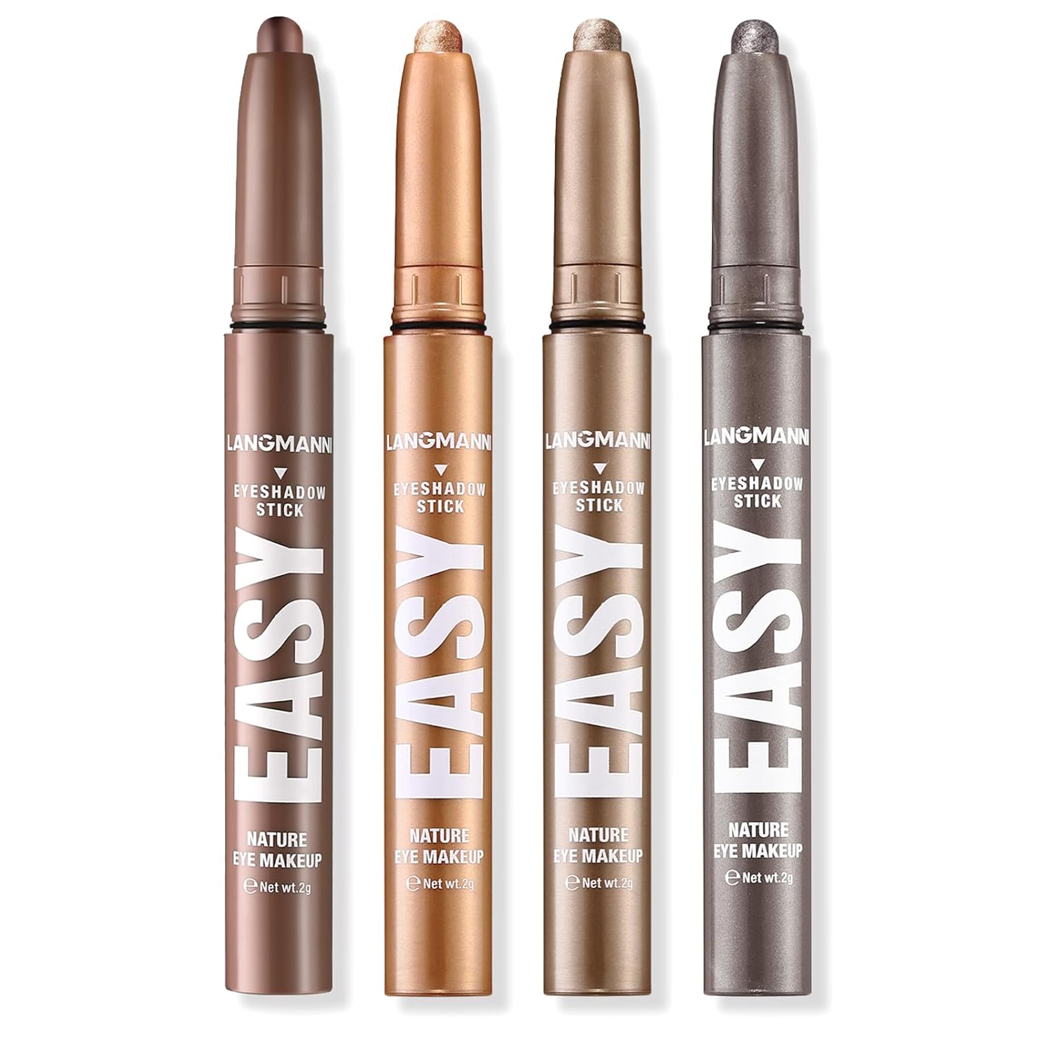 LANGMANNI Eyeshadow Stick,8 PCS Waterproof Multi-Color Eyeshadow Pen Set,Creamy Long-Lasting Eye Makeup Kit,Natural & Shimmer Shades Contour Stick,Perfect Gifts For Women (#G-8 Colors)