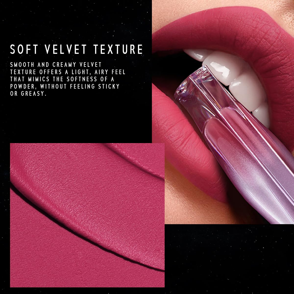 TIMEPHORIA Nebula Velvet Lip Cream, Deep Berry Red Velvet Matte Finish Lip Stain Tint, Lightweight Cream Texture, Blurs Lip Lines, High Pigment Transferproof Long-Lasting Liquid Lipstick 09 Helion