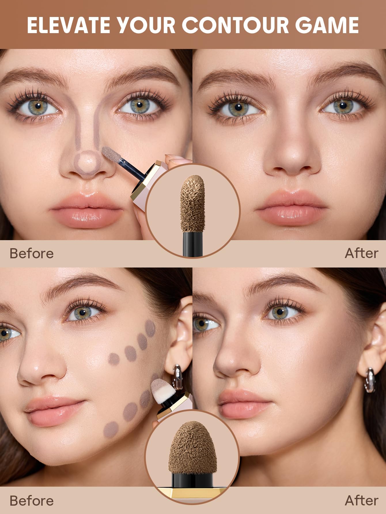 SHEGLAM Precision Sculpt Liquid Contour Duo-Soft Tan