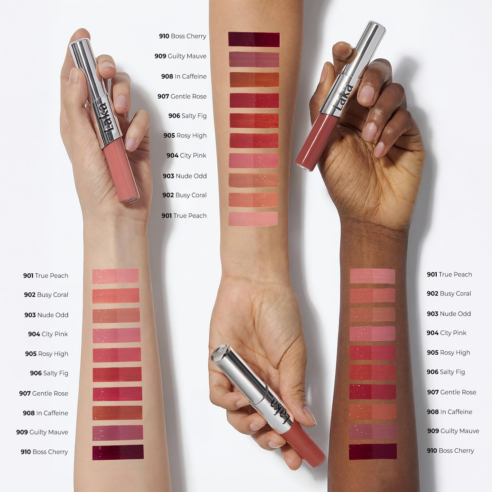 Laka Perfect Twin Lip, 8.9g/0.31oz, Dual Matte Lip Stain & Clear Gloss, High Pigmented Color, Lightweight Fit, Smooth Glide, Non-Sticky Texture for All-Day Stain, K-Beauty (#903 Nude Odd)
