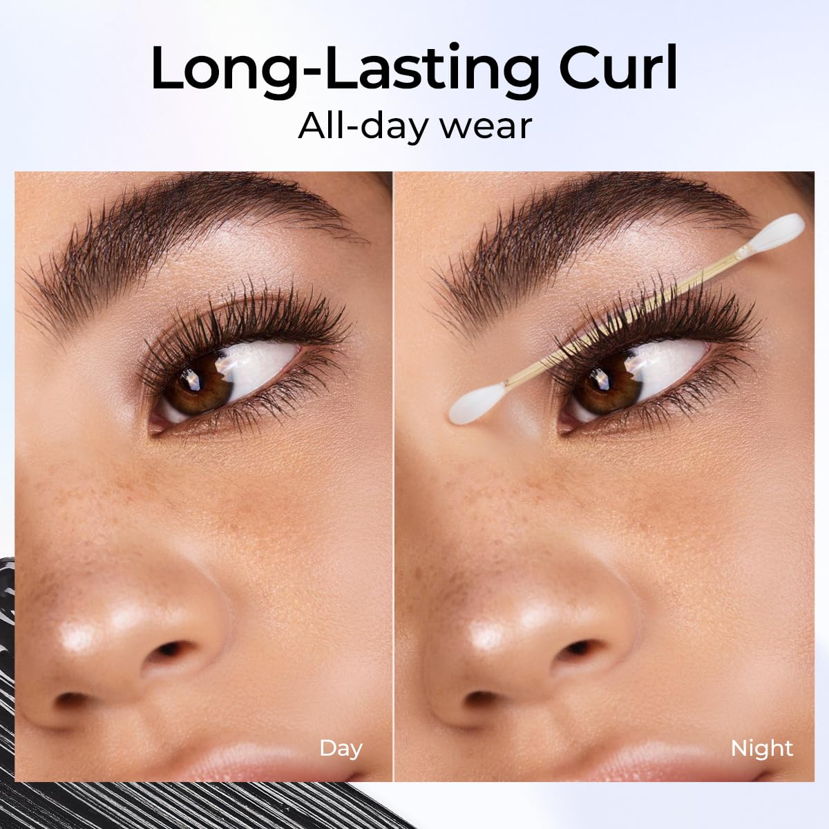 SACE LADY Waterproof Mascara, All-in-Lash Mascara Volume and Length Eyelashes, Smudge-proof and Sweat-proof, Long Lasting Curl, Natrual Black Eye Makeup