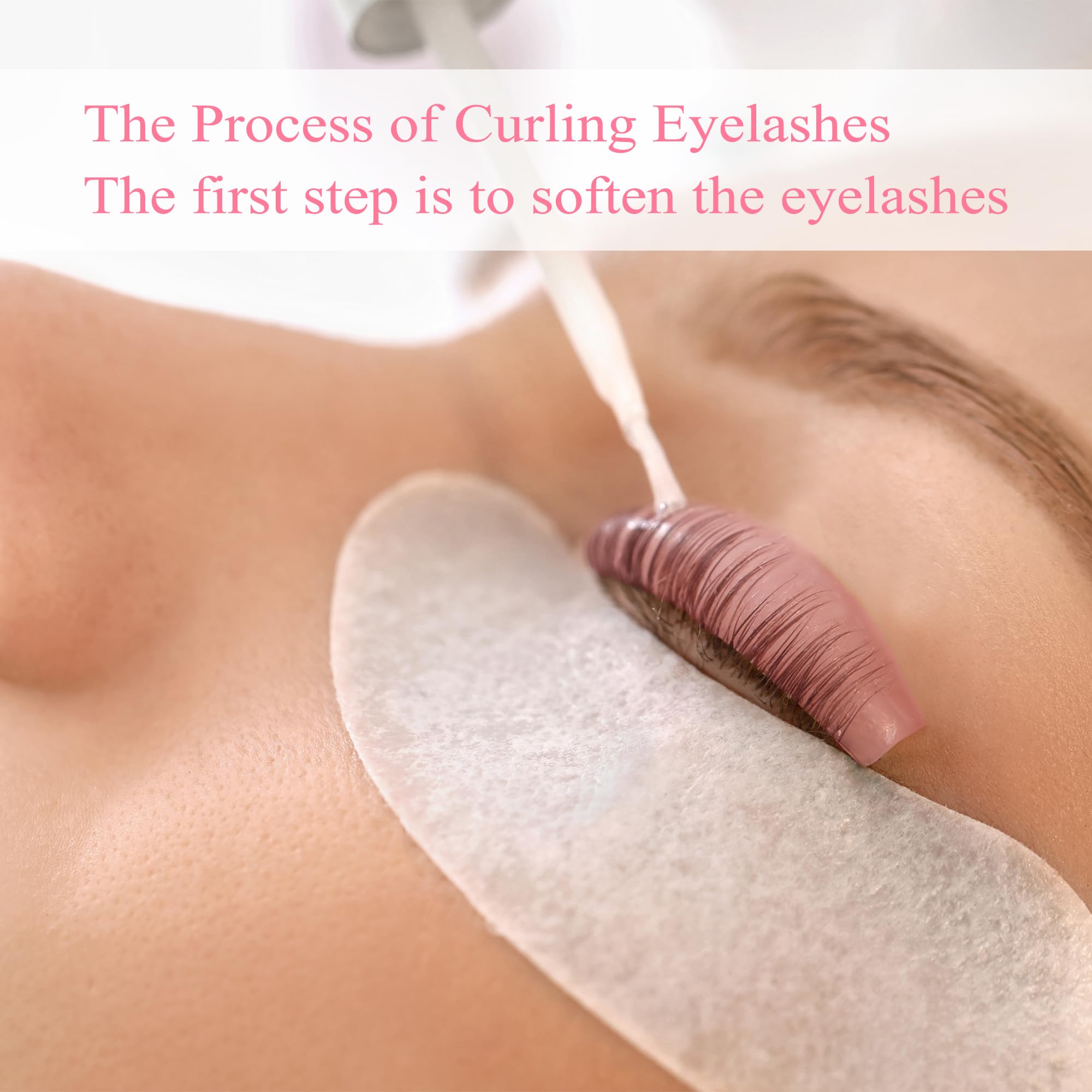 Eiodoni 4Pairs Lash Lift Shields Flat, 1mm Thin Rose Korean Silicone Lash Lift Pads, Super Sticky and Glueless Reusable Eyelash Lifting Rods for Perm, Lamination, Straightening, Salon Use
