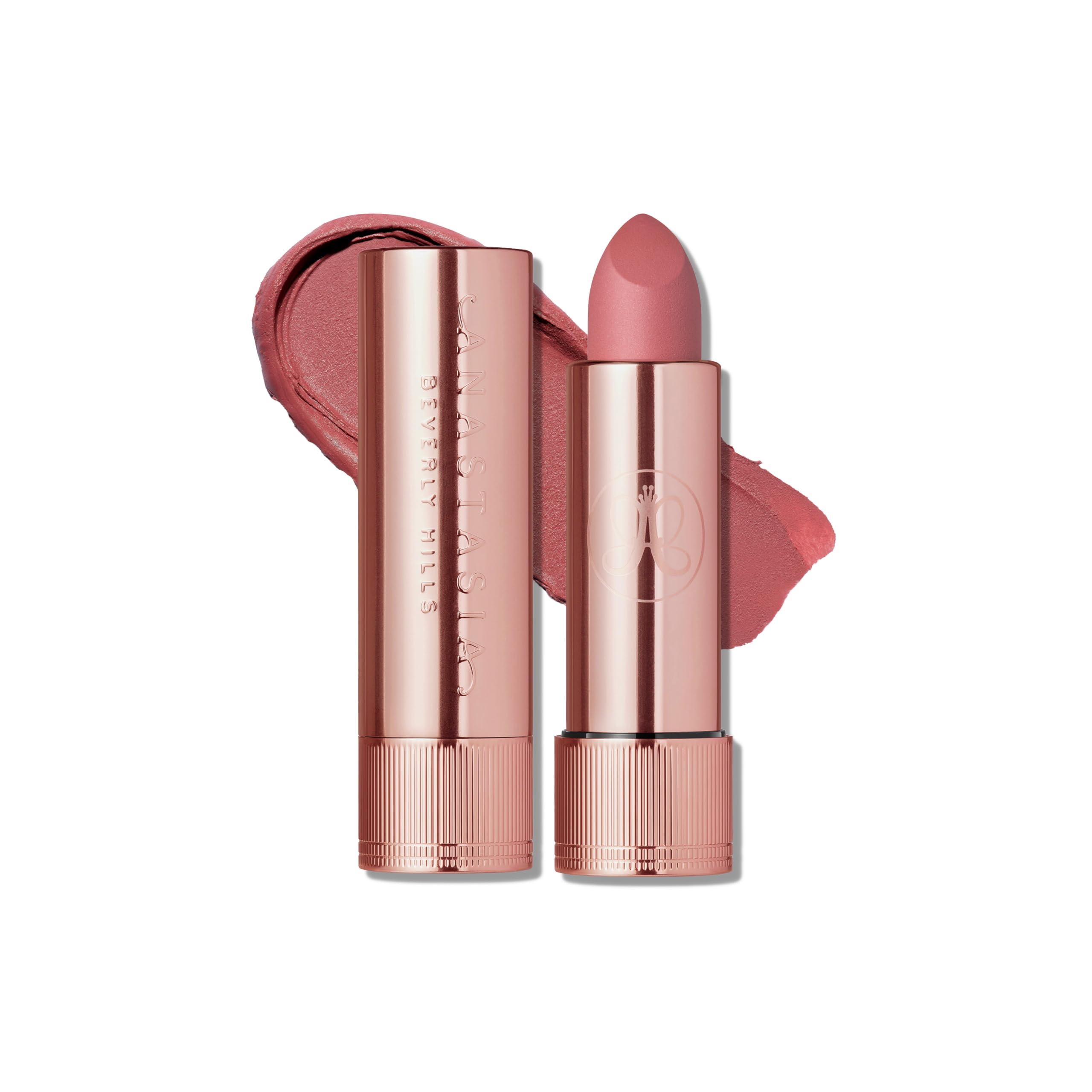 Anastasia Beverly Hills Matte Lipstick - Full-Pigment Long-Wearing Matte Lip Color with Smooth Comfortable Finish for Soft Velvet-Looking Lips - Hush Rose