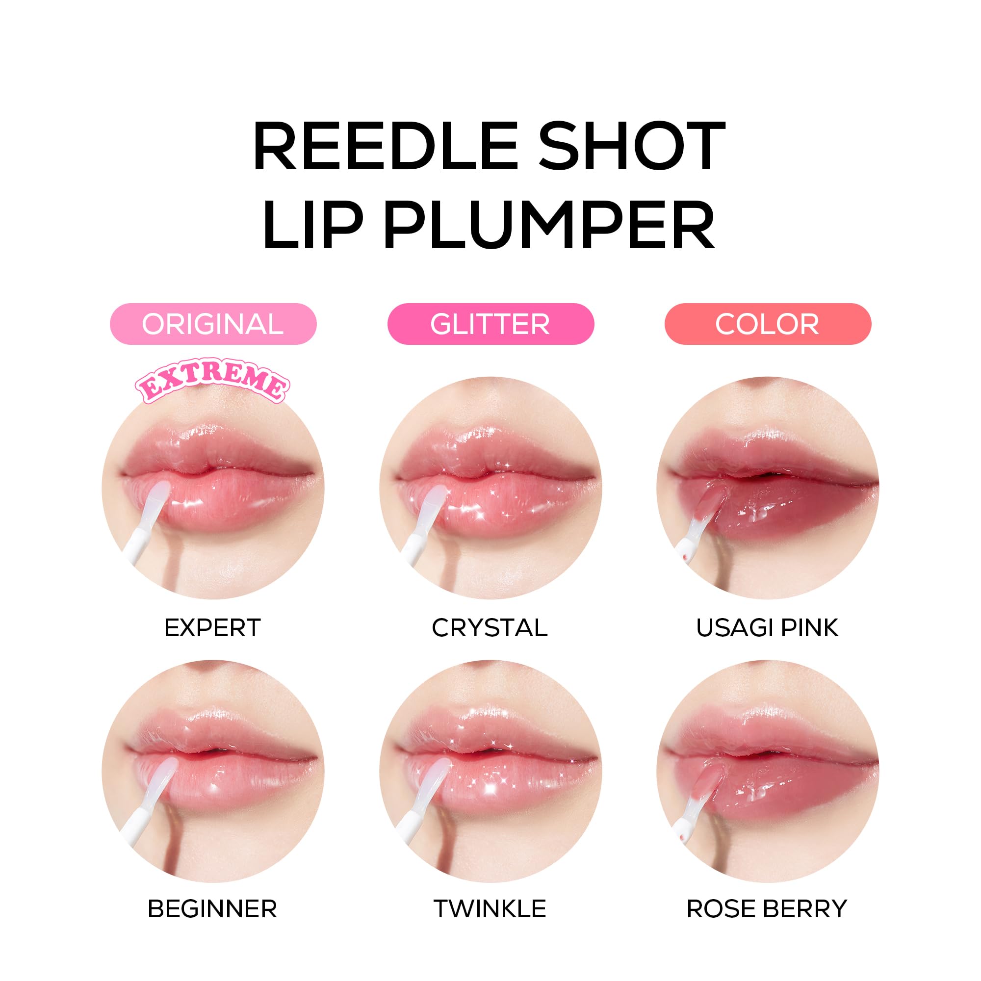 VT COSMETICS Reedle Shot Lip Plumper in Usagi Pink, Hydrating Plumping Lip Gloss, High Shine Finish, Infused with Jojoba Oil & Hyaluronic Acid, Korean Beauty Makeup, 0.15 oz.