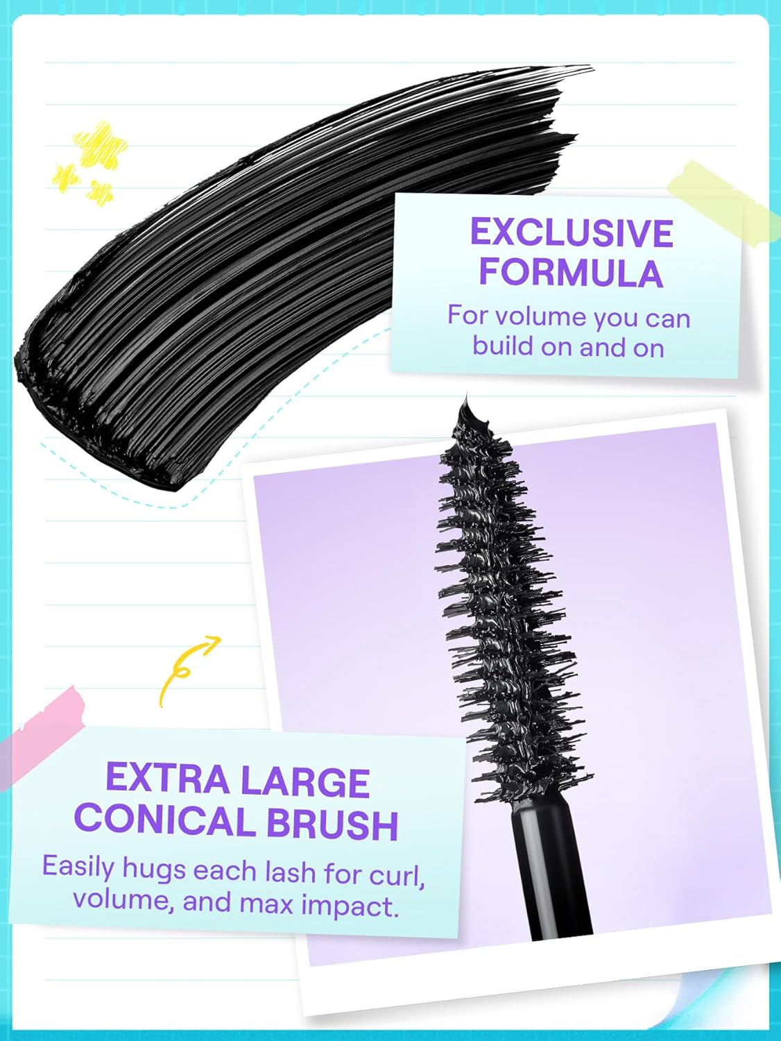SHEGLAM Lashlighter Mega Boost Mascara Volumizing Defined Lashes