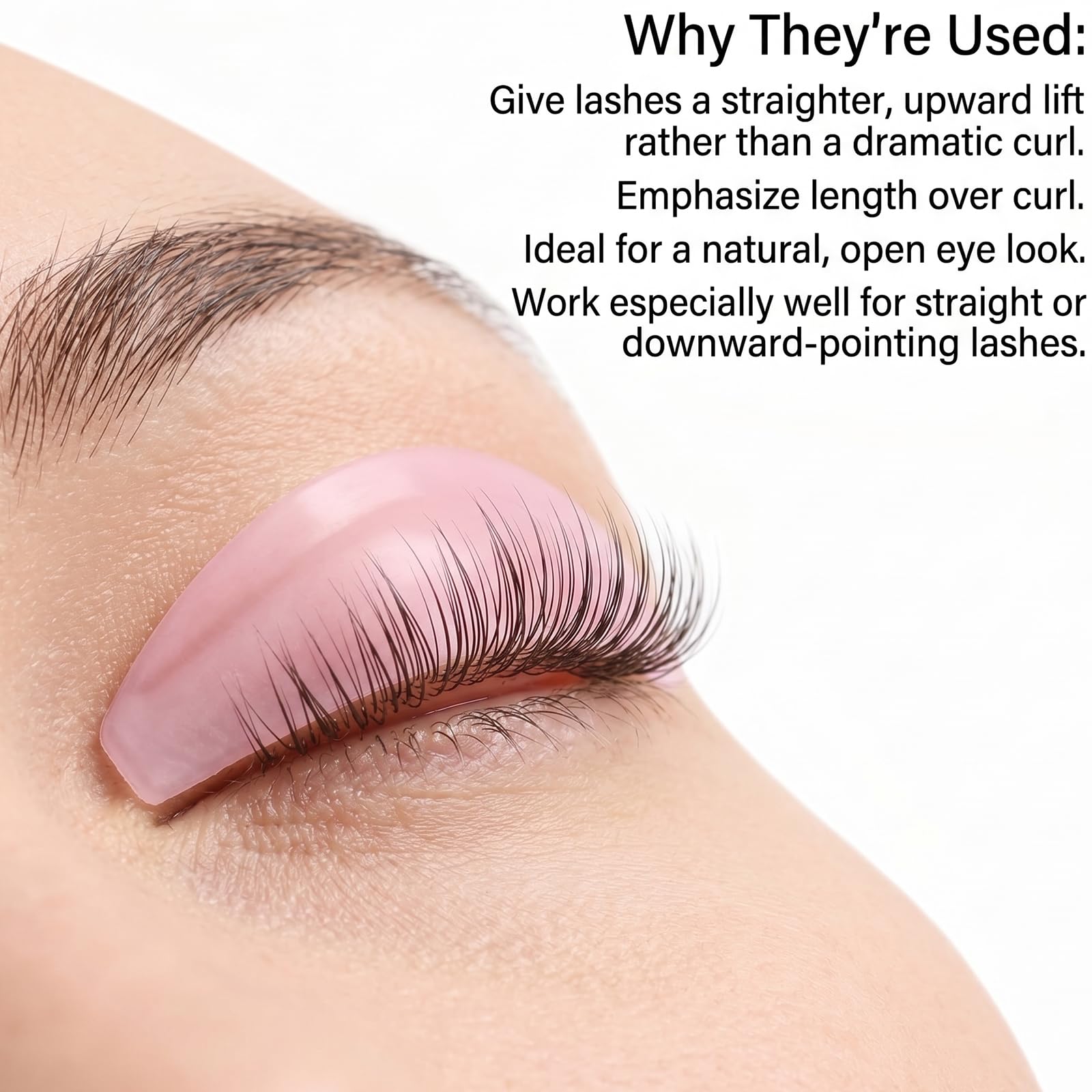 8Pcs Lash Lift Shields Flat, 1mm Thin Korean Lash Lift Pad for Eyelash Straightening and Lifting Super Sticky Glueless Reusable Silicone Lashes Rod with 1000pcs Papers for Eyelash Lamination Salon Use