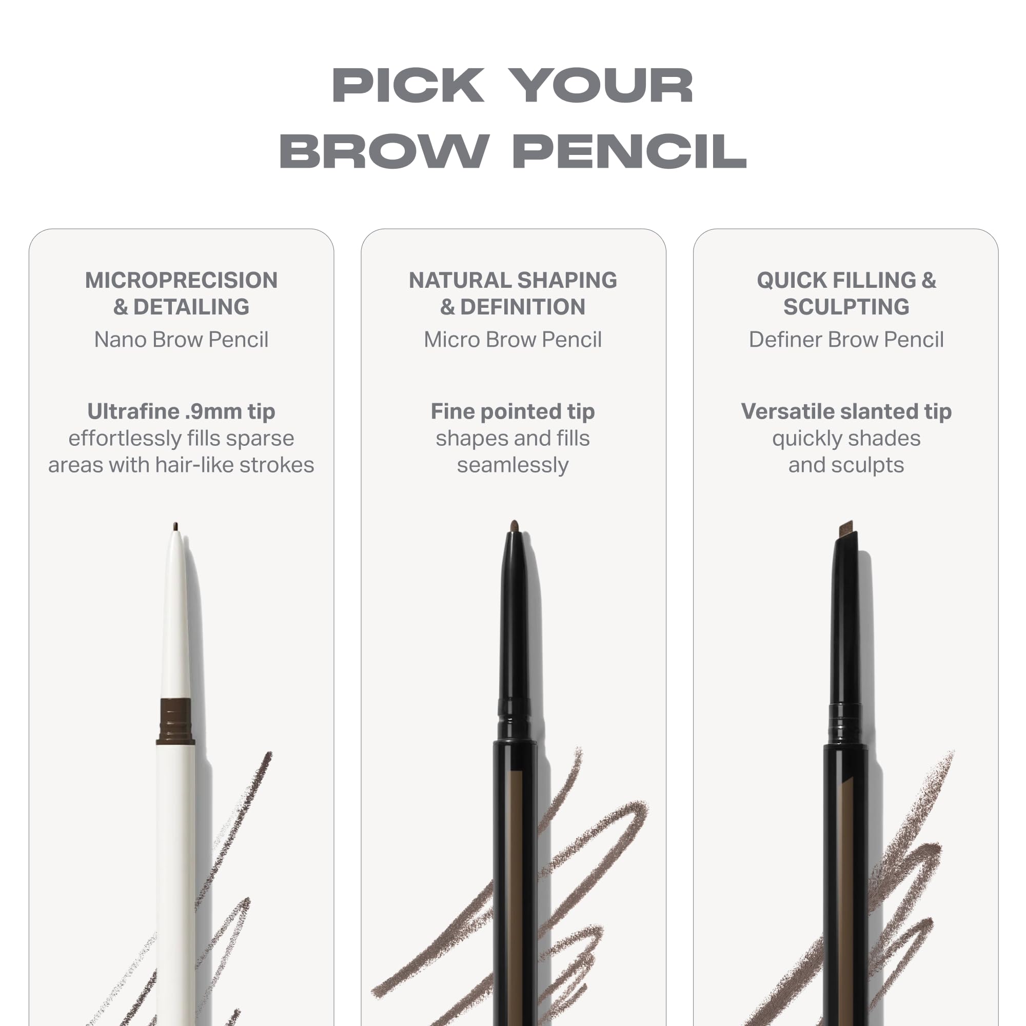 Morphe Nano Brow Pencil - Ultrafine Eyebrow Pencil for Hairlike Strokes - Precision Eye Makeup with Spoolie Brush for Natural Definition and Long-Lasting Wear - Java (0.001 oz)