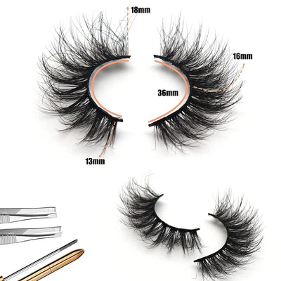 Veleasha False Eyelashes Wispy Faux Mink Lashes Fluffy Handmade Fake Eyelashes Natural Look 7 Pairs Pack Luxury Cat Eye Lashes (804)