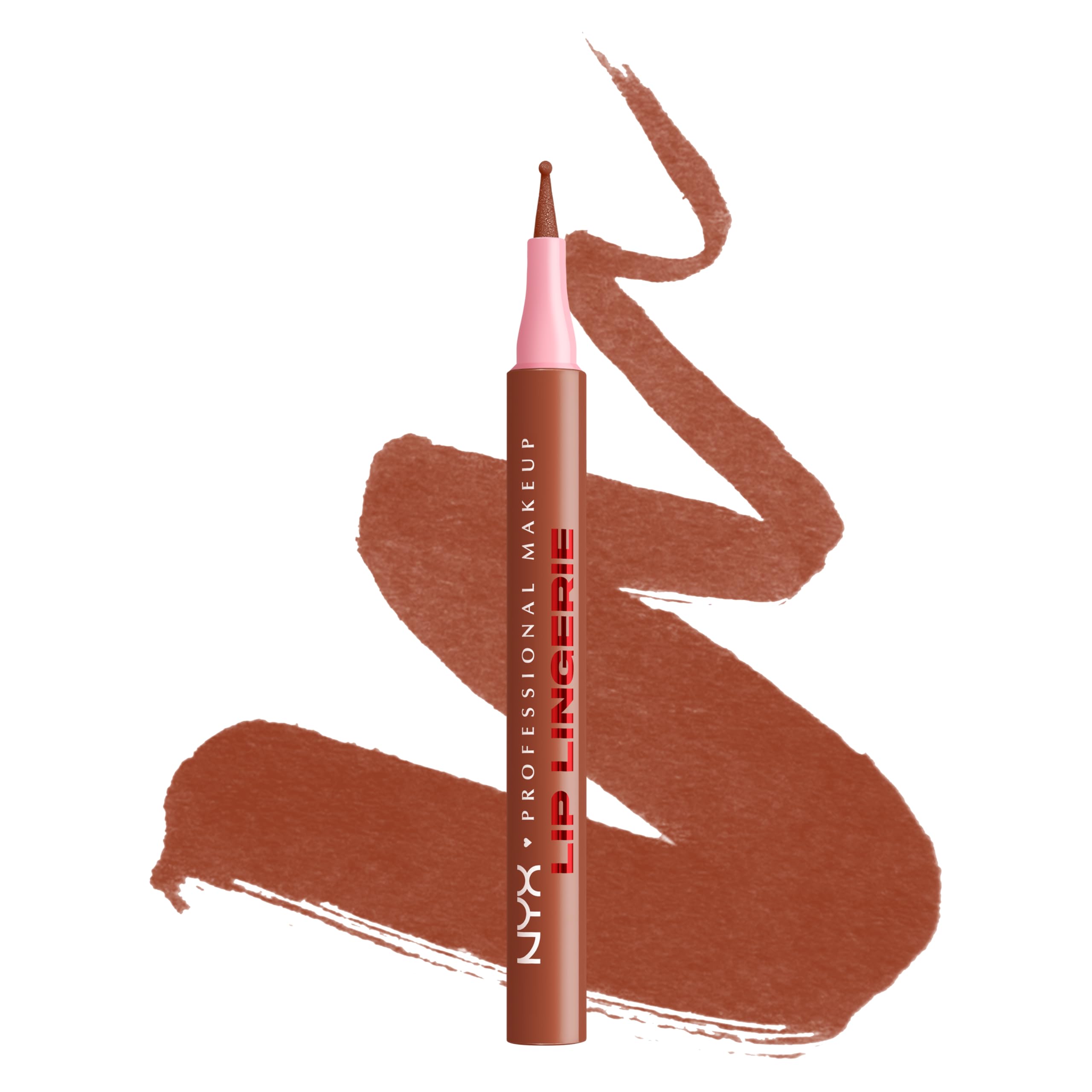 NYX PROFESSIONAL MAKEUP Lip Lingerie Liner Stain, Seamless Make Up with All-Day Color, Waterproof Lip Stain Finish - Naughty Nude (Warm Nude)