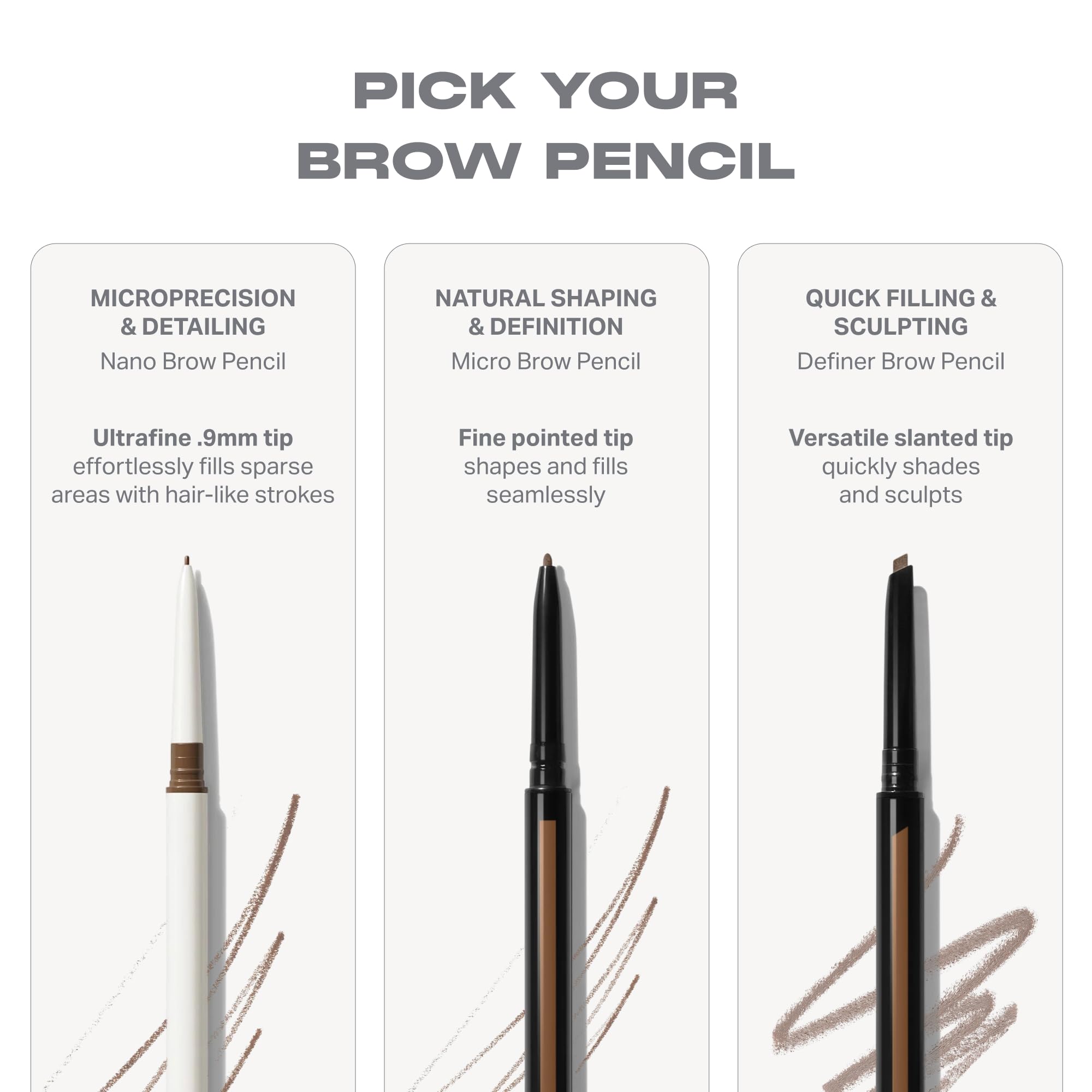 Morphe Nano Brow Pencil - Ultrafine Eyebrow Pencil for Hairlike Strokes - Precision Eye Makeup with Spoolie Brush for Natural Definition and Long-Lasting Wear - Latte (0.001 oz)