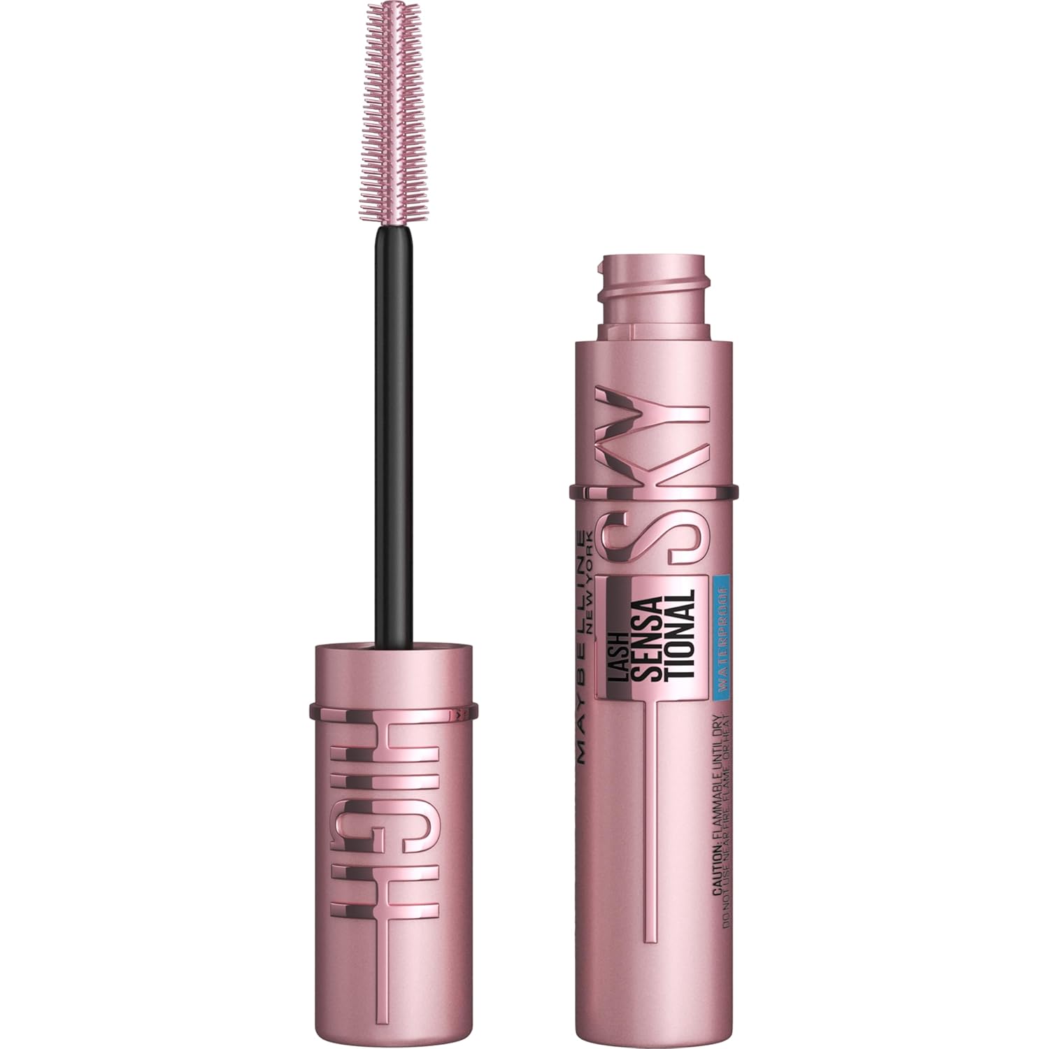 Maybelline Lash Sensational Sky High Washable Mascara Makeup, Volumizing, Lengthening, Defining, Curling, Multiplying, Buildable Formula, Cosmic Black, 1 Count