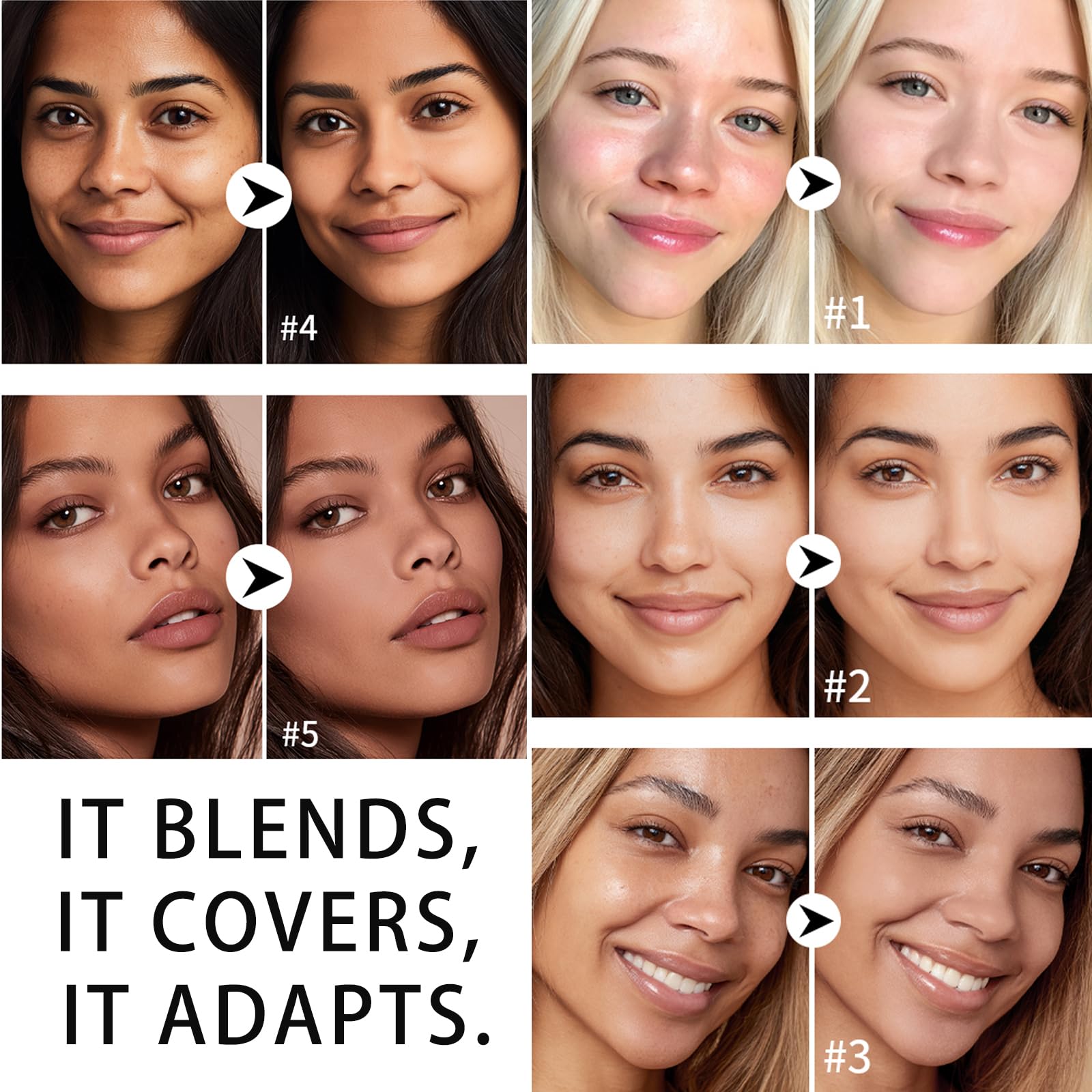 Easilydays Cover Cream Stick, Korean Portable Color-Changing Foundation Stick, Medium to Full Coverage, Brightening Makeup Base for a Smooth Hydrating Flawless Look, SoftBrush,#3 Natural