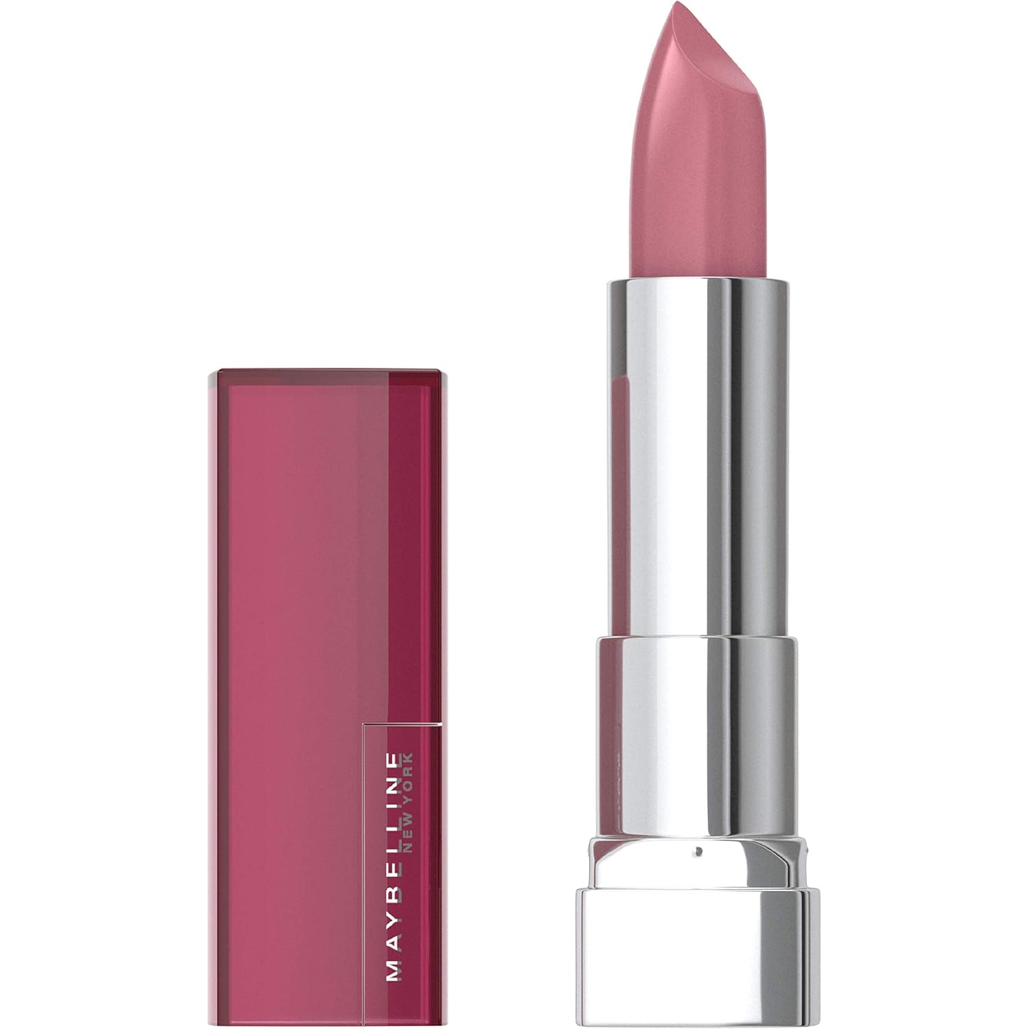 Maybelline Color Sensational Lipstick, Lip Makeup, Matte Finish, Hydrating Lipstick, Nude, Pink, Red, Plum Lip Color, Divine Wine, 1 Count