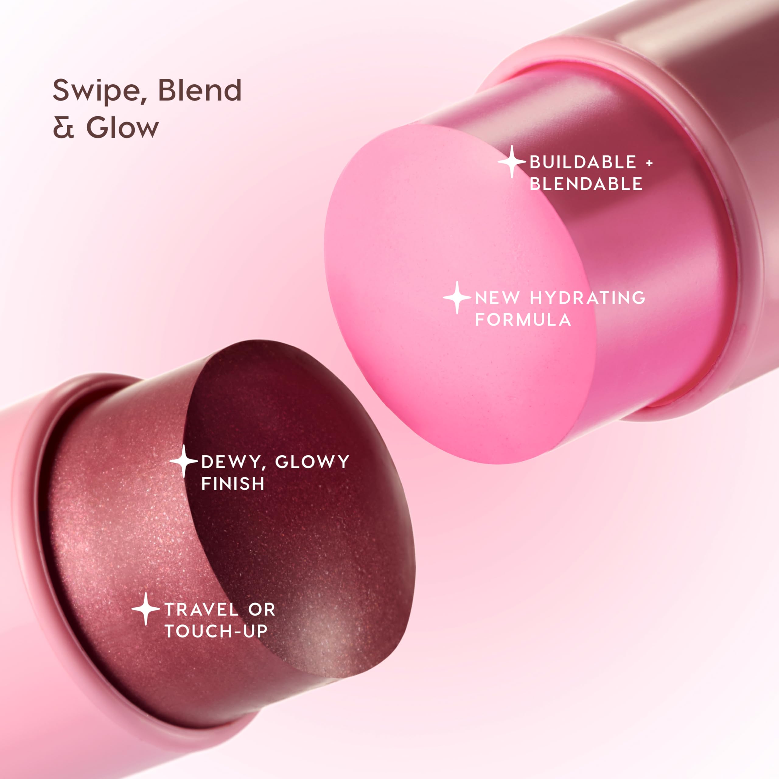 ColourPop Blush Stix - Cream Blush Stick with Dewy, Glowy Finish - Buildable, Blendable, Hydrating - Lightweight Vegan Makeup for Cheeks - New Formula - S-Tier, Vibrant Cool Pink (0.28 oz)