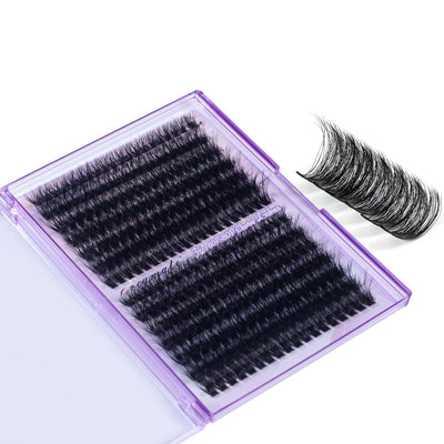 Cluster Lashes 270PCS Individual Cluster Eyelashes D Curl Mix 10-18mm (60D+80D) Eyelashes Cluster Volume & Dramatic Russian Individual Eye Lashes for Beginners