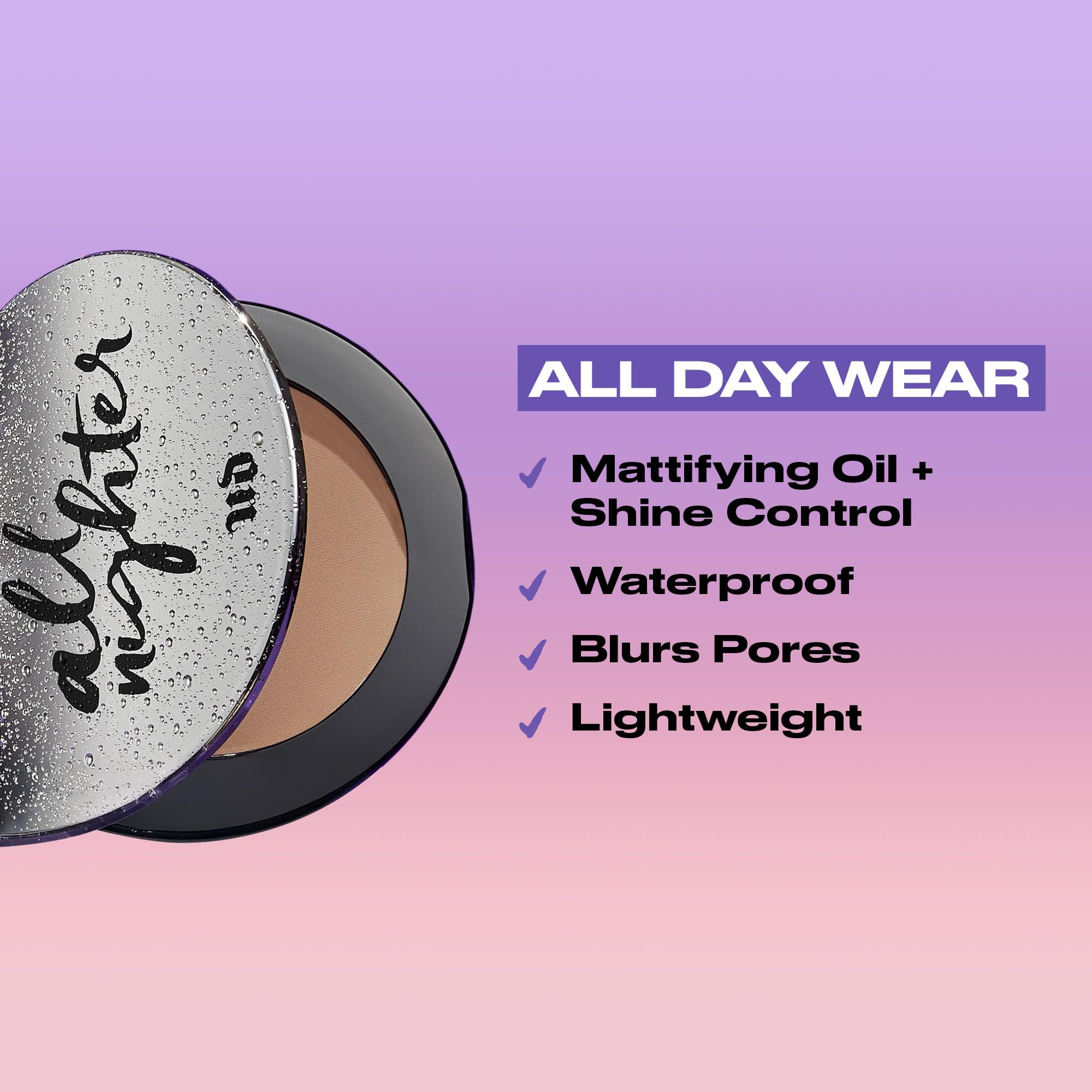 Urban Decay All Nighter Waterproof Setting Powder - Lightweight, Translucent Makeup Finishing Powder - Smooths Skin + Minimizes Shine - Lasts Up To 11 Hours