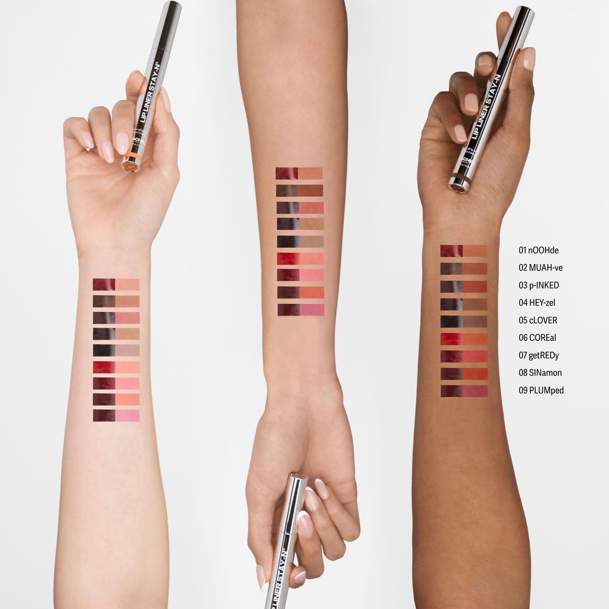 Sacheu Lip Liner STAY-N Peel Off Lip Stain — Long Lasting Waterproof Lip Tint with Hyaluronic Acid & Vitamin E — Transfer Proof Matte Finish, Vegan & Cruelty-Free (HEY-zel)