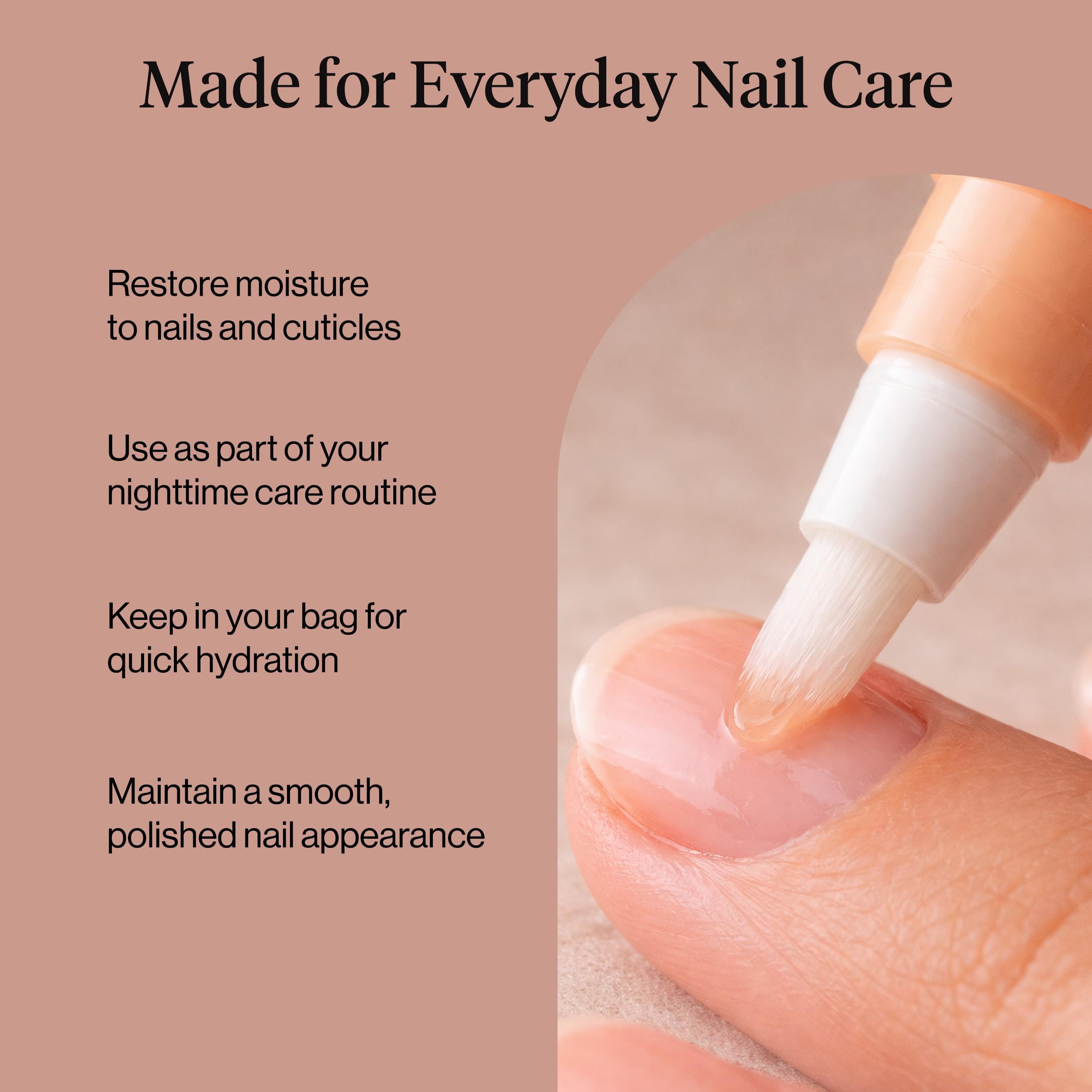 Kitsch Nail Cuticle Oil Pen Brush - Hydrating Nail Oil For Stronger Nails | Cuticle Pen With Jojoba Oil & Vitamin E | For Dry, Cracked or Flaky Nails - Nourishing Nail Care Product - 2.8ml