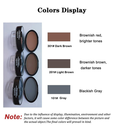 Eyebrow Powder,Waterproof Eyebrow Stamp Powder Seal Perfect Nature Eye Brow Powder Tinting Coloring Kit Delicate Shape (301# Light Brown)