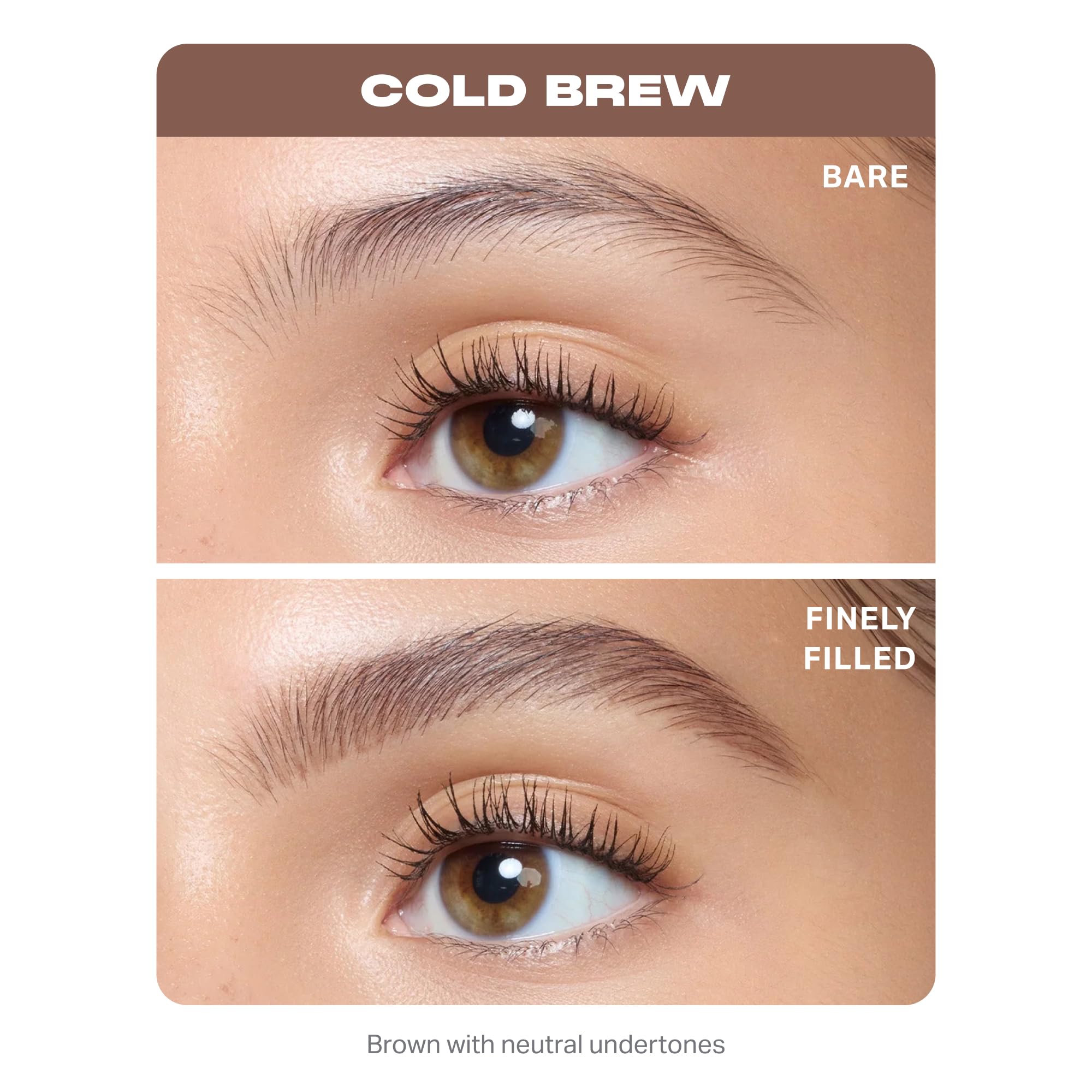 Morphe Nano Brow Pencil - Ultrafine Eyebrow Pencil for Hairlike Strokes - Precision Eye Makeup with Spoolie Brush for Natural Definition and Long-Lasting Wear - Cold Brew (0.001 oz)