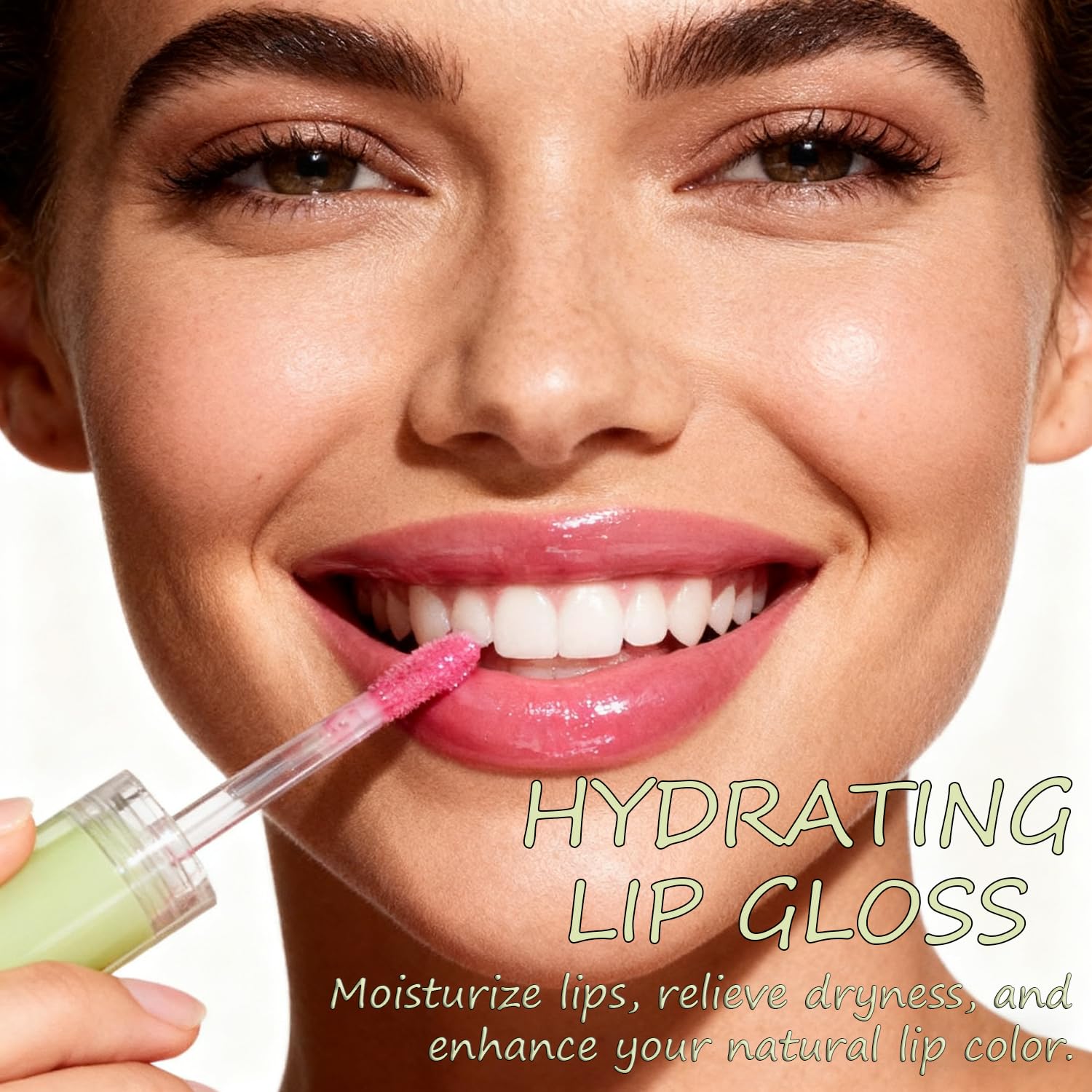 KIMIEYE 4 Pack Hydrating Glow Lip Oil Makeup Set for Women, Moisturizing Lip Gloss with Glow Finish, Long Lasting Nourishing Lip Care Fat Oil Lip Drip, Sweet Candy Scent (SET A, LIGHT)