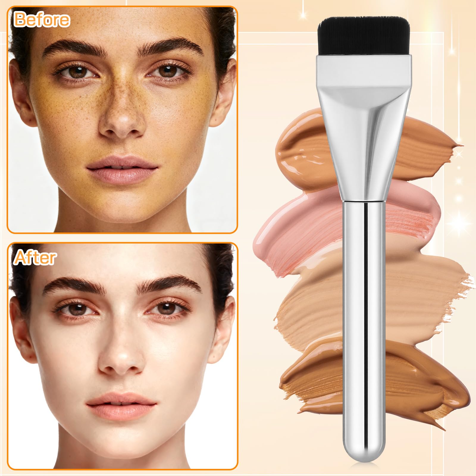 Xinjoduz 4 PCS Makeup Mixing Palette, Foundation Makeup Mixing Tray, Metal Make up Spatula Palettes Tool, Professional Cosmetic Artist Accessories Set for Women Girl Eye Shadow Eyelash Nail Art