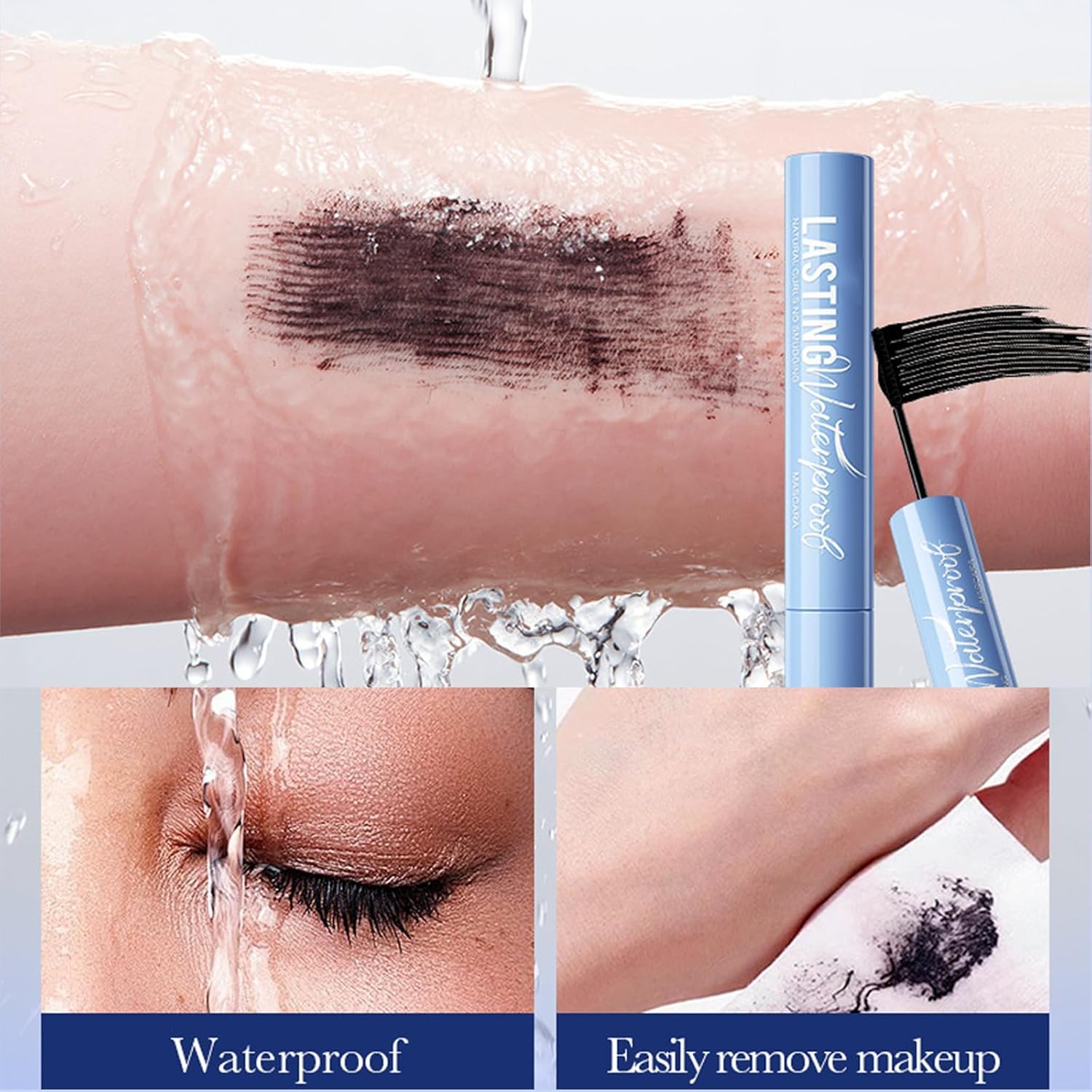 Black Mascara for Fine Short Lashes & Older Women – Smudge-Proof, Clump-Free, Natural Curling, Ultra-Fine Brush Take Care Of Every Tiny Eyelash, Quick-Drying, Easy Removal