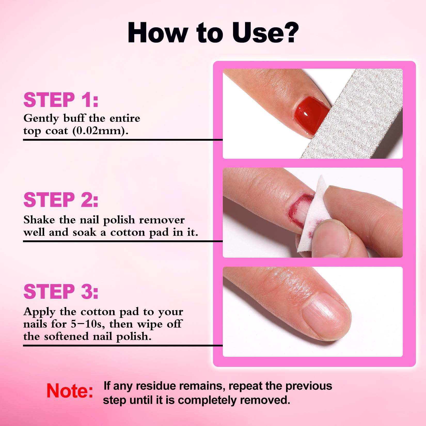 Gentle Nail Polish Remover: 10.15 Fl Oz, with Press Pump, Quickly Removes Nail Polish/Glitter/Glue/Nail Tips/Gel, Professional Nail Soak Off Kit, with Removal Tool & Rose Cuticle Oil, Salon & DIY Use