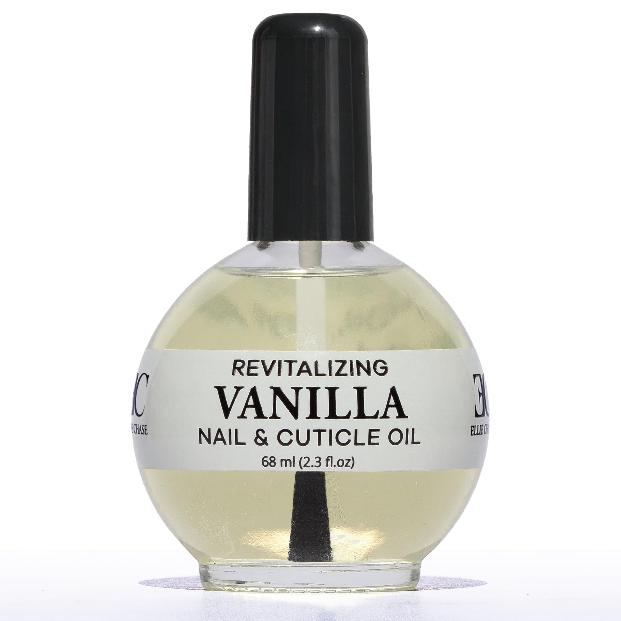 Ellie Chase Moisturizing Cuticle & Nail Care Oil 2.3 Fl Oz - Vanilla Scented – Infused with Jojoba Oil, Aloe, Vitamin E – Nail & Cuticle Hydration, Repair, Moisturizer, Strengthener, Growth