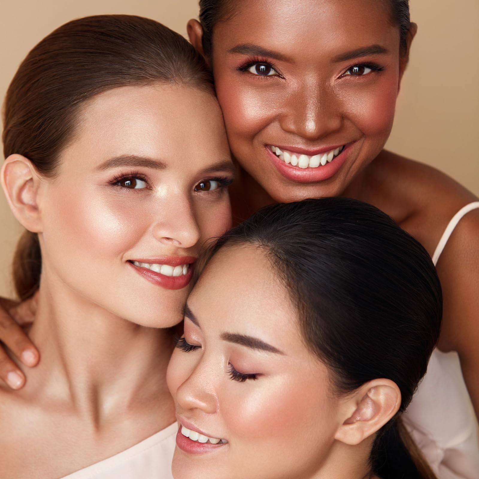 Color Nymph Liquid Makeup Wand Combo, Hydrating Brown Contour Stick Glow Liquid Highlighter Pigmented Blush For Cheeks Fine Texture Natural Blend Long Lasting (Brown Contour+Blush+Highlighter)