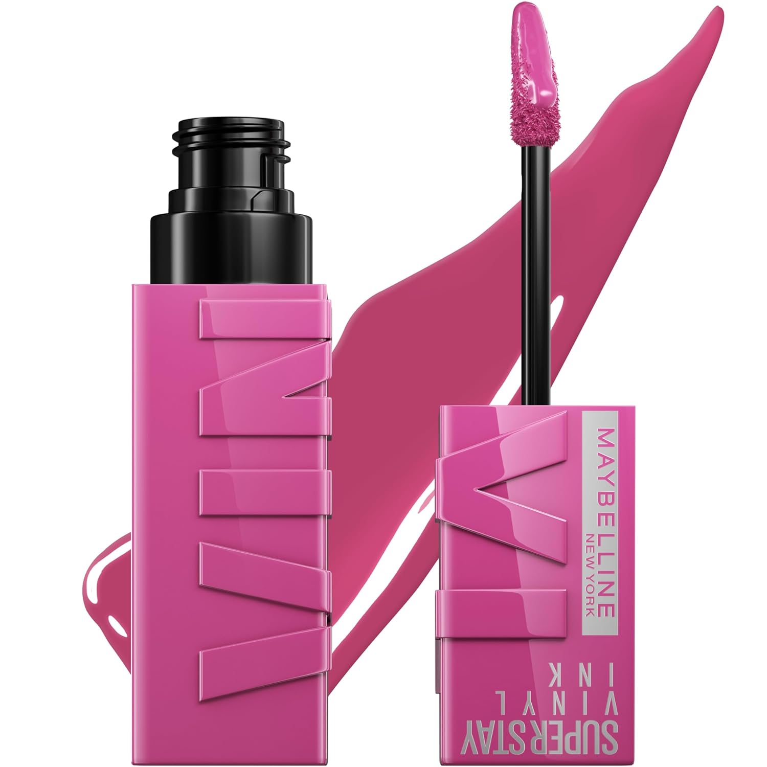 Maybelline Super Stay Vinyl Ink Longwear No-Budge Liquid Lipcolor Makeup, Highly Pigmented Color and Instant Shine, Royal, Deep Wine Red Lipstick, 0.14 fl oz, 1 Count